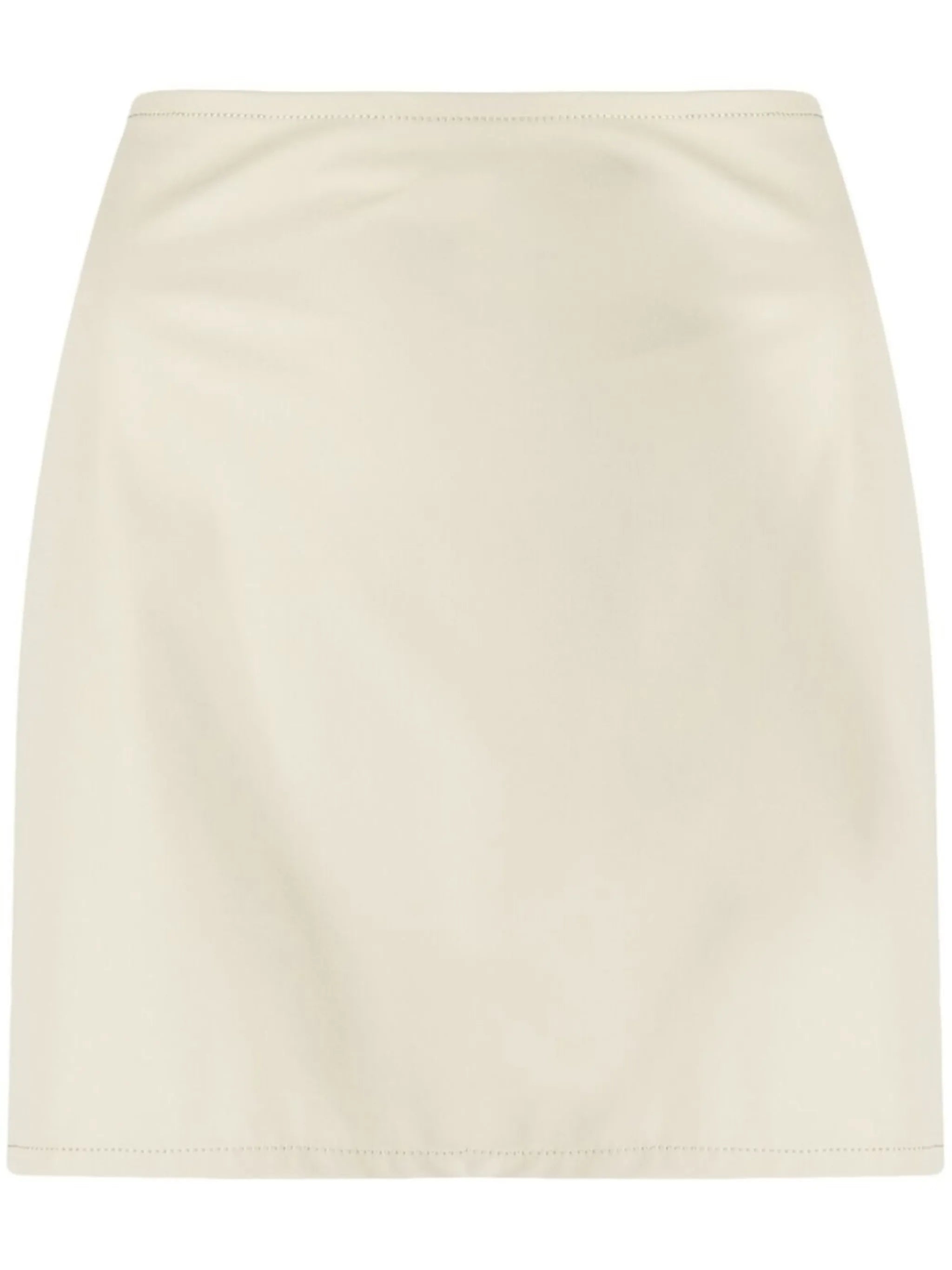 Beige A-line Mini Skirt