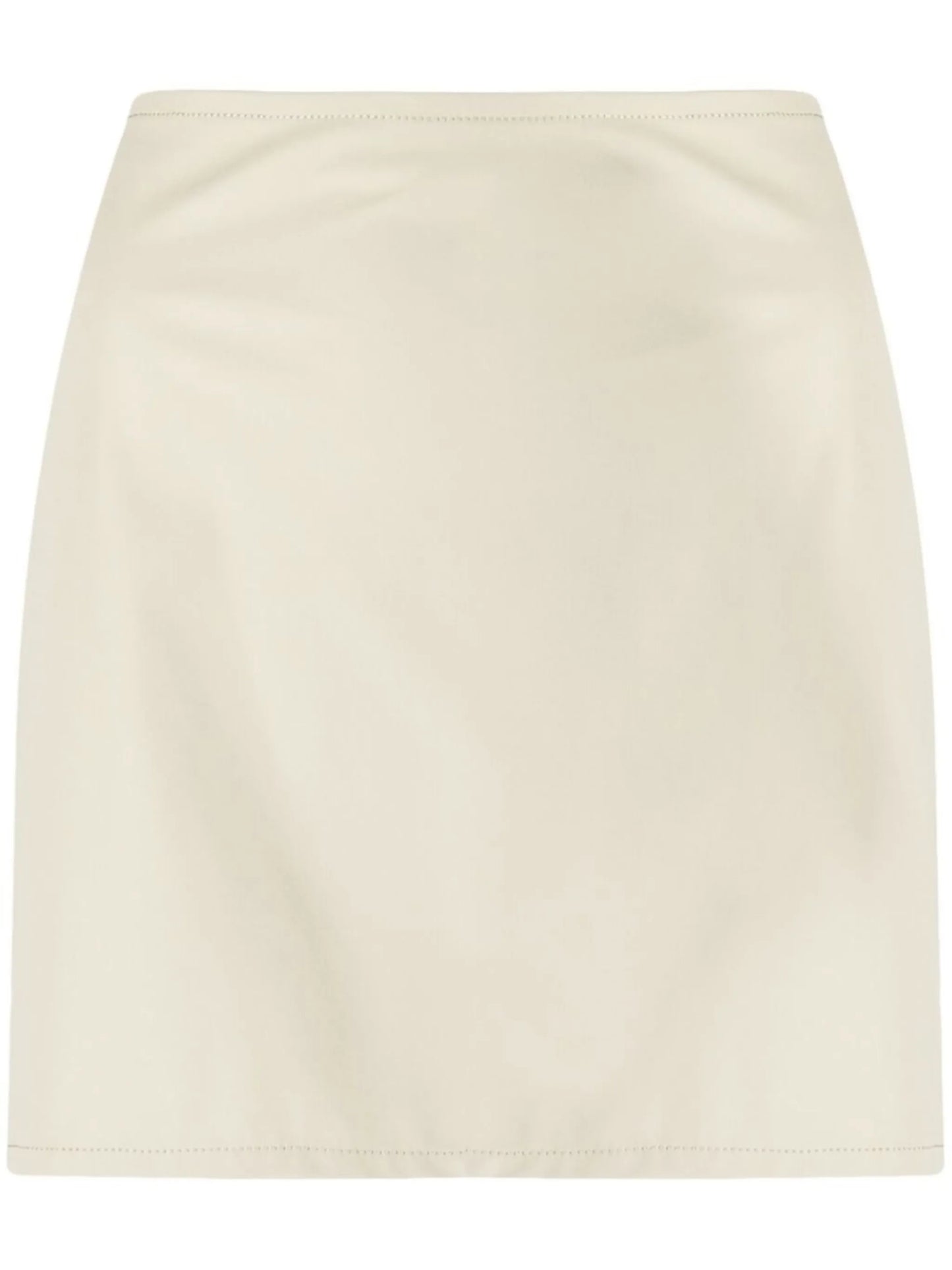 Beige A-line Mini Skirt