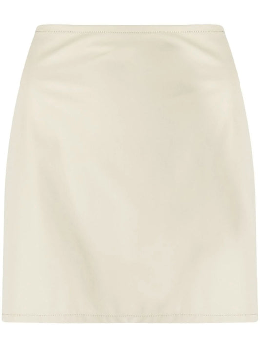 Beige A-line Mini Skirt