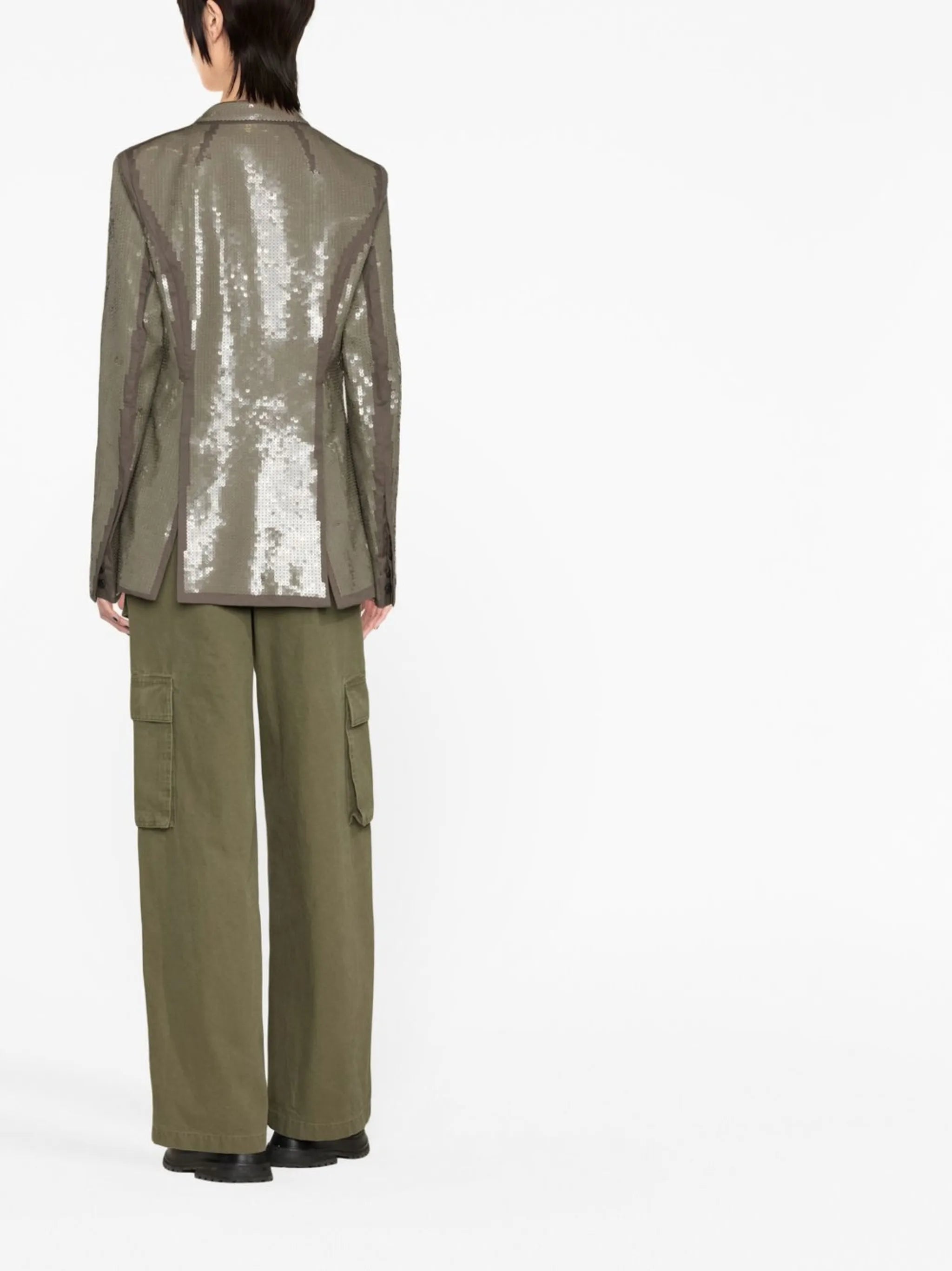sequin single-breasted blazer
