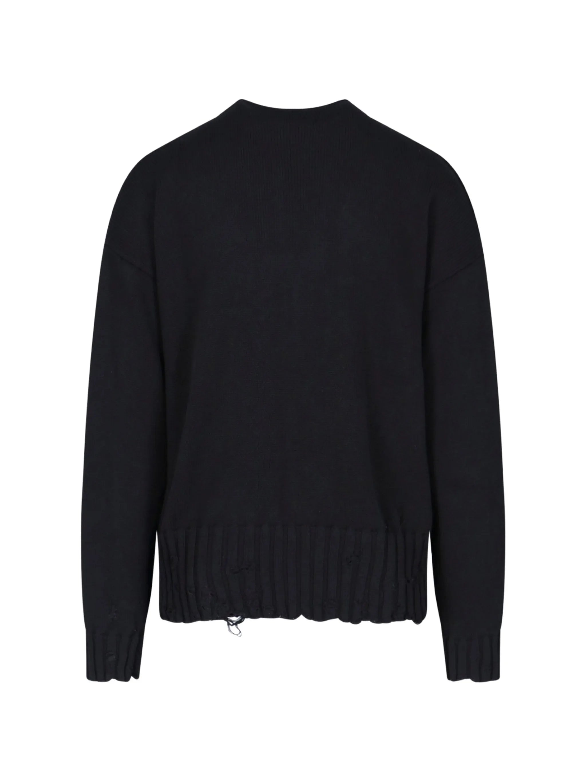 twisted crew-neck jumper
