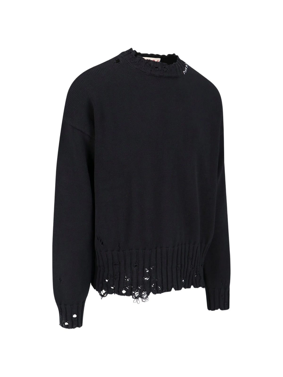 twisted crew-neck jumper