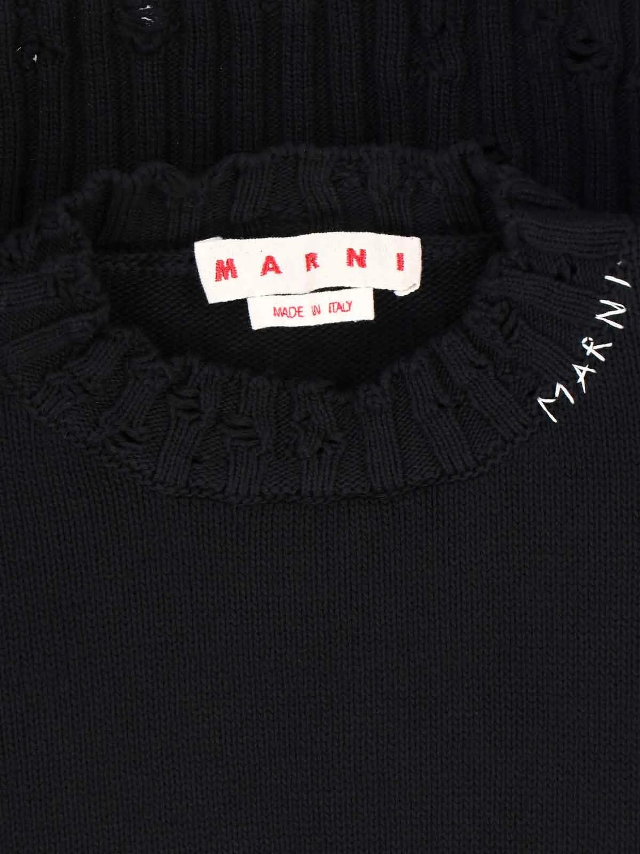 twisted crew-neck jumper