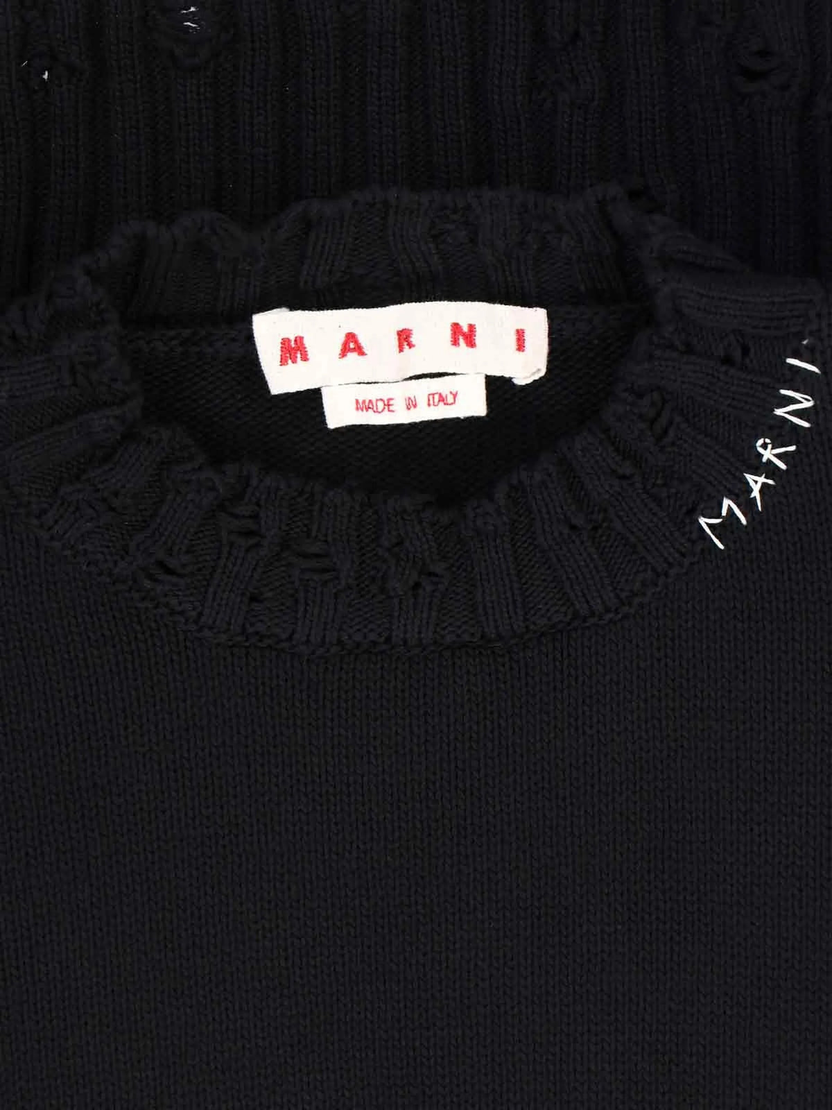 twisted crew-neck jumper