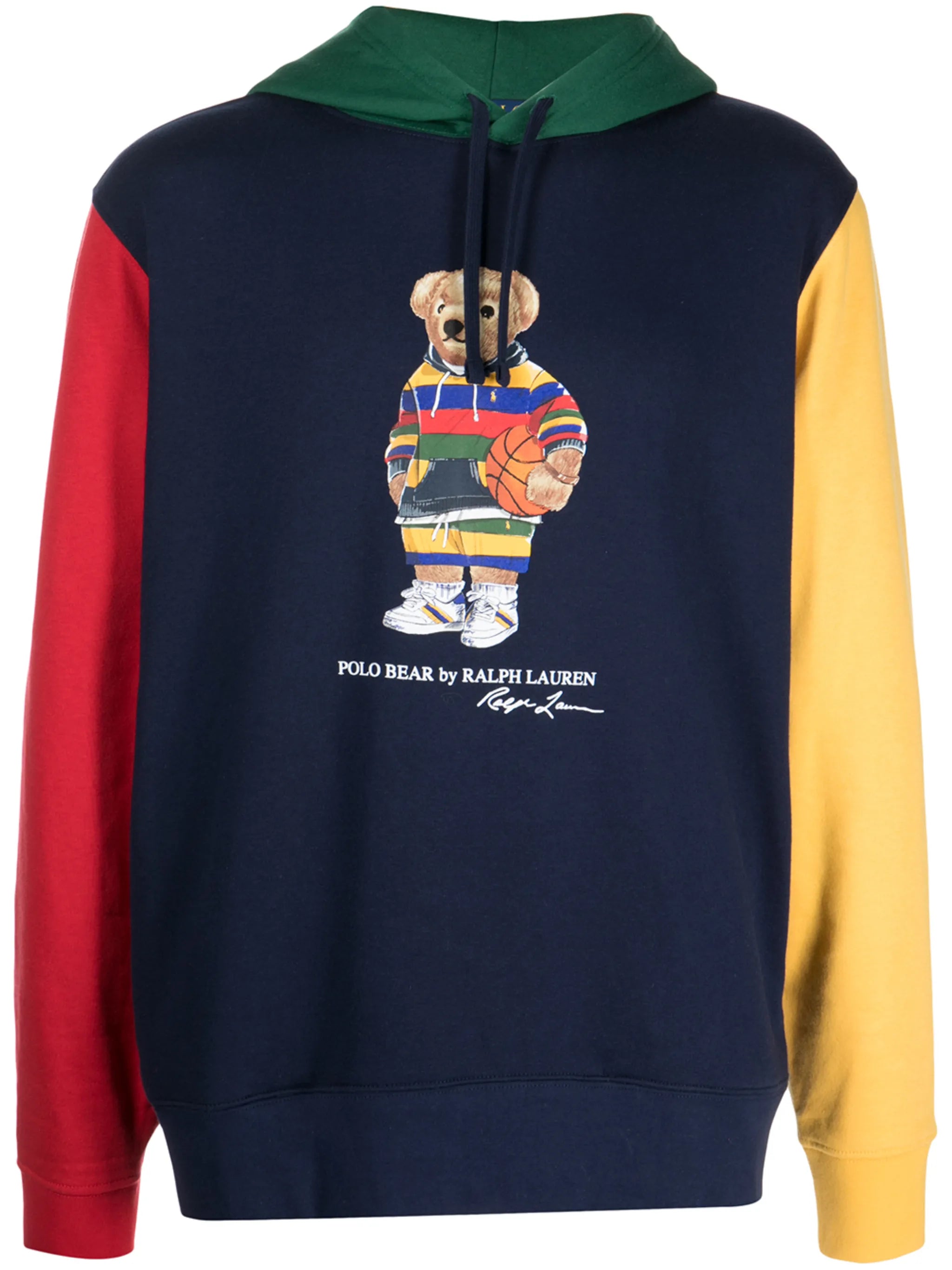 Polo Bear colour-block hoodie