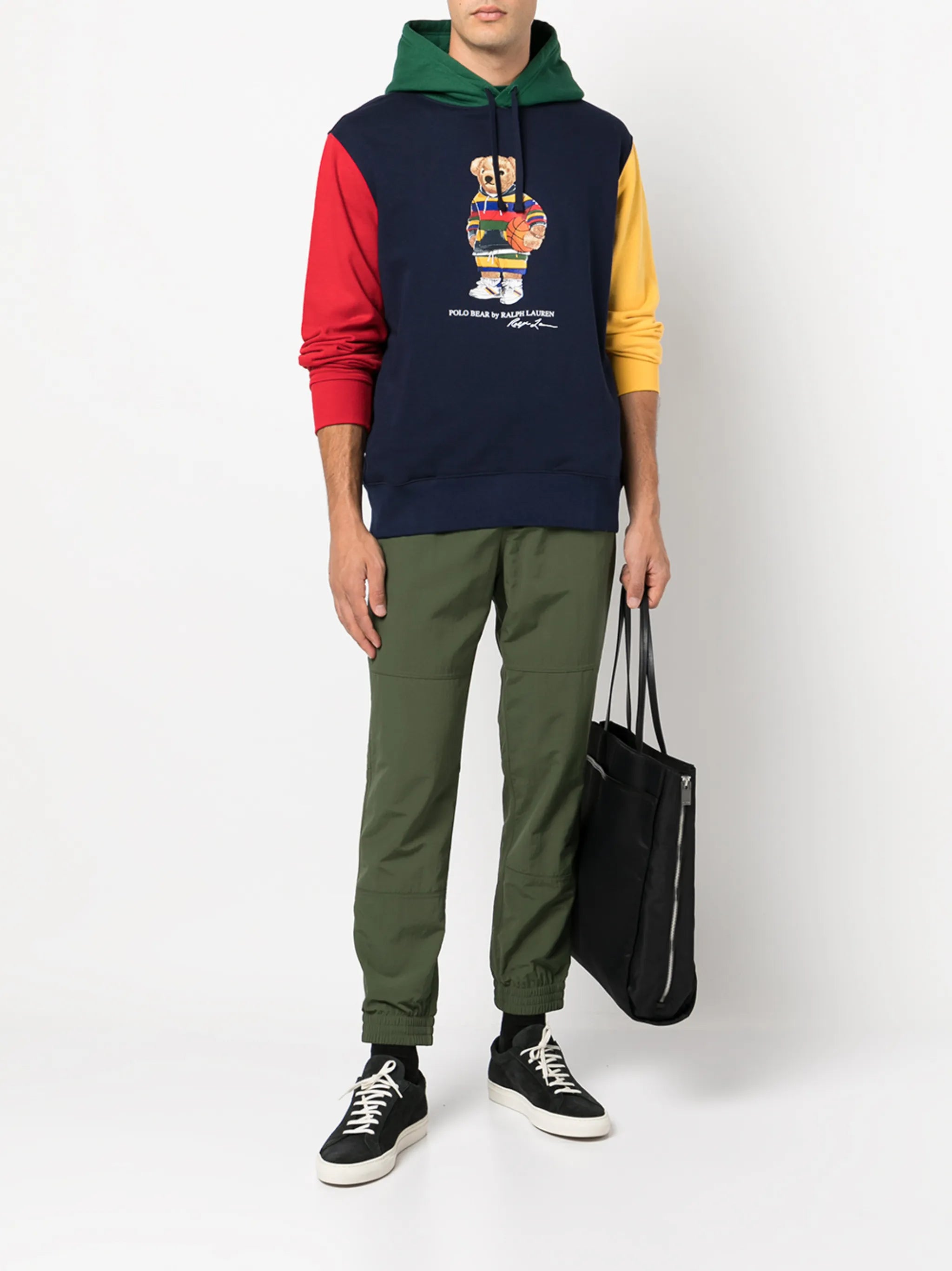 Polo Bear colour-block hoodie