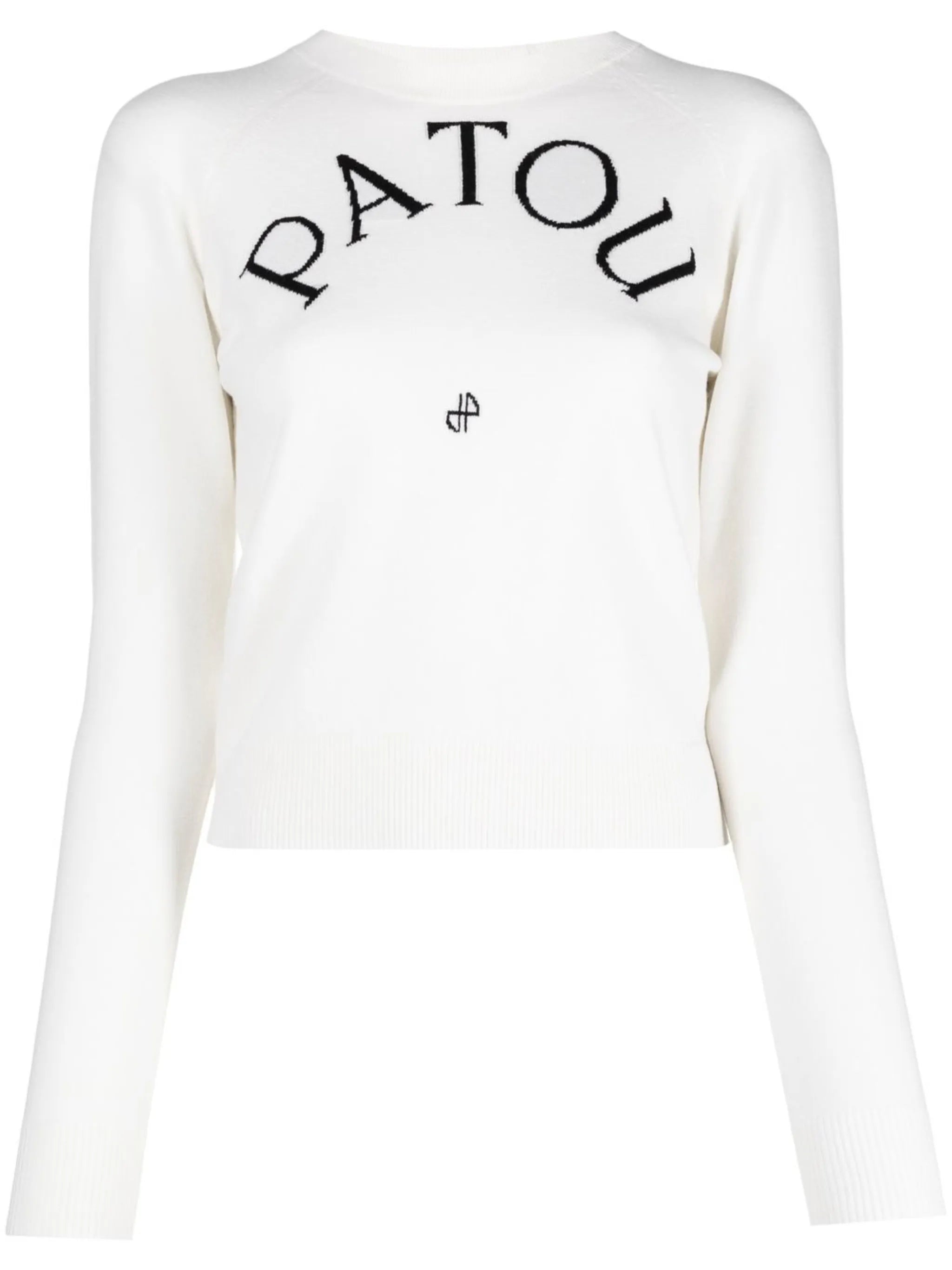 logo-print wool-blend jumper