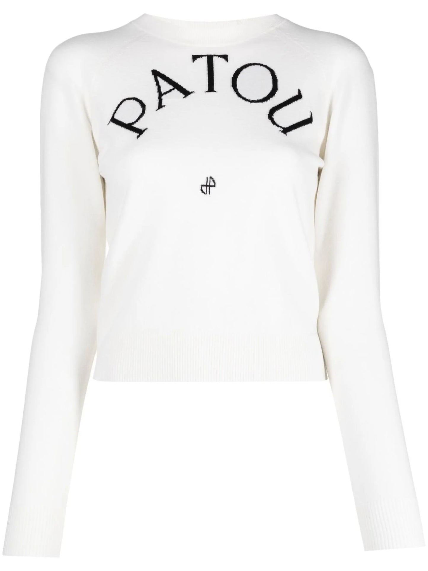 logo-print wool-blend jumper