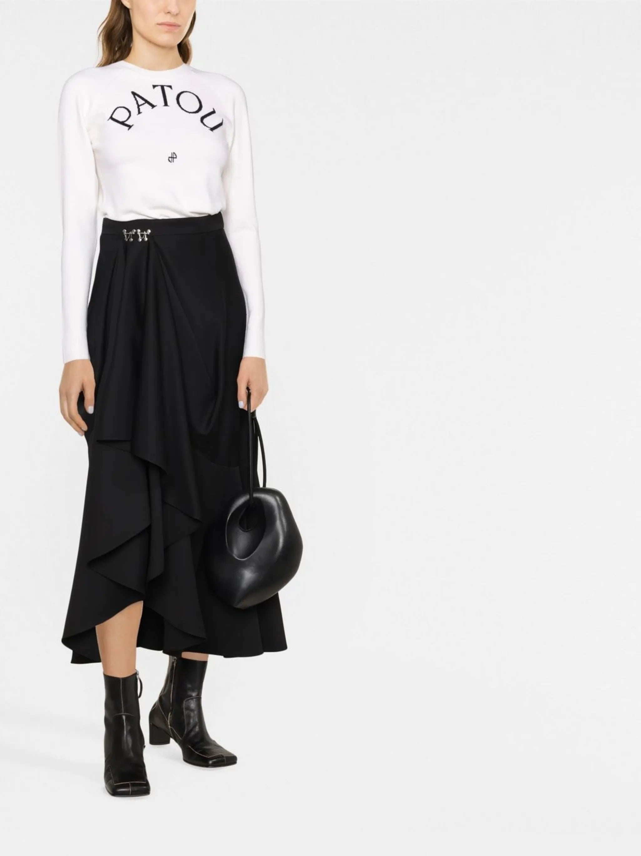 logo-print wool-blend jumper