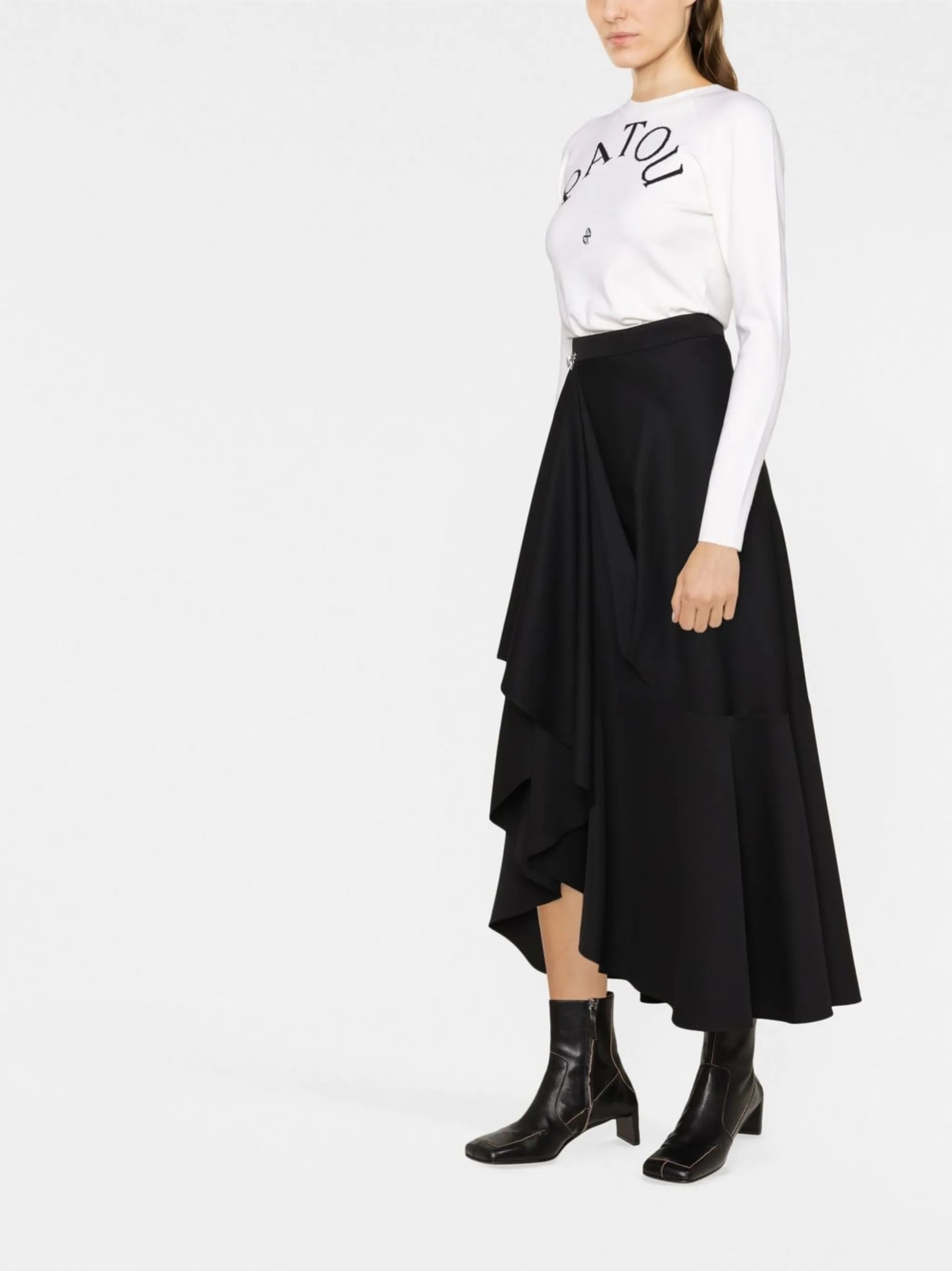 logo-print wool-blend jumper