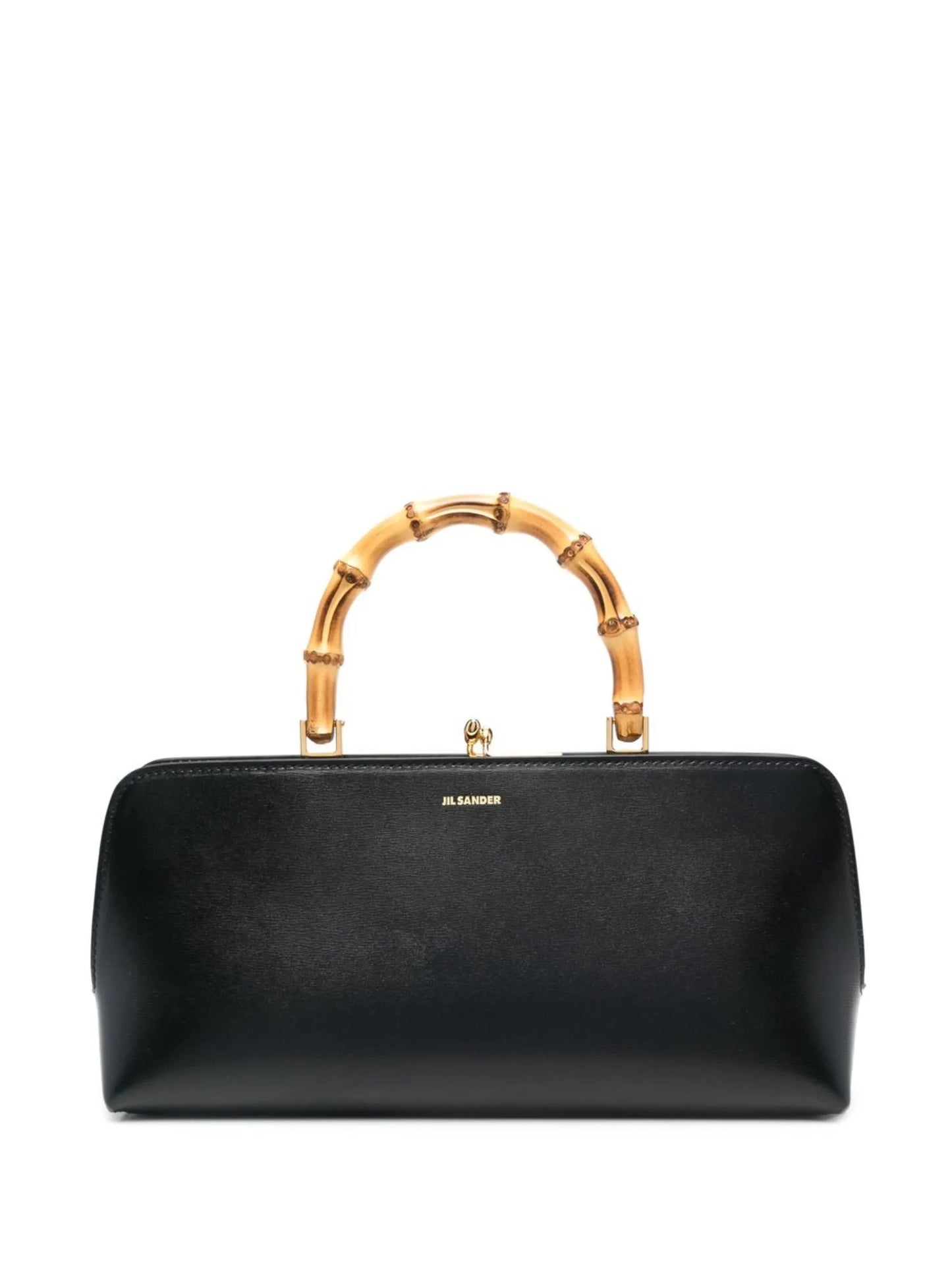 Goji bamboo-handle leather bag