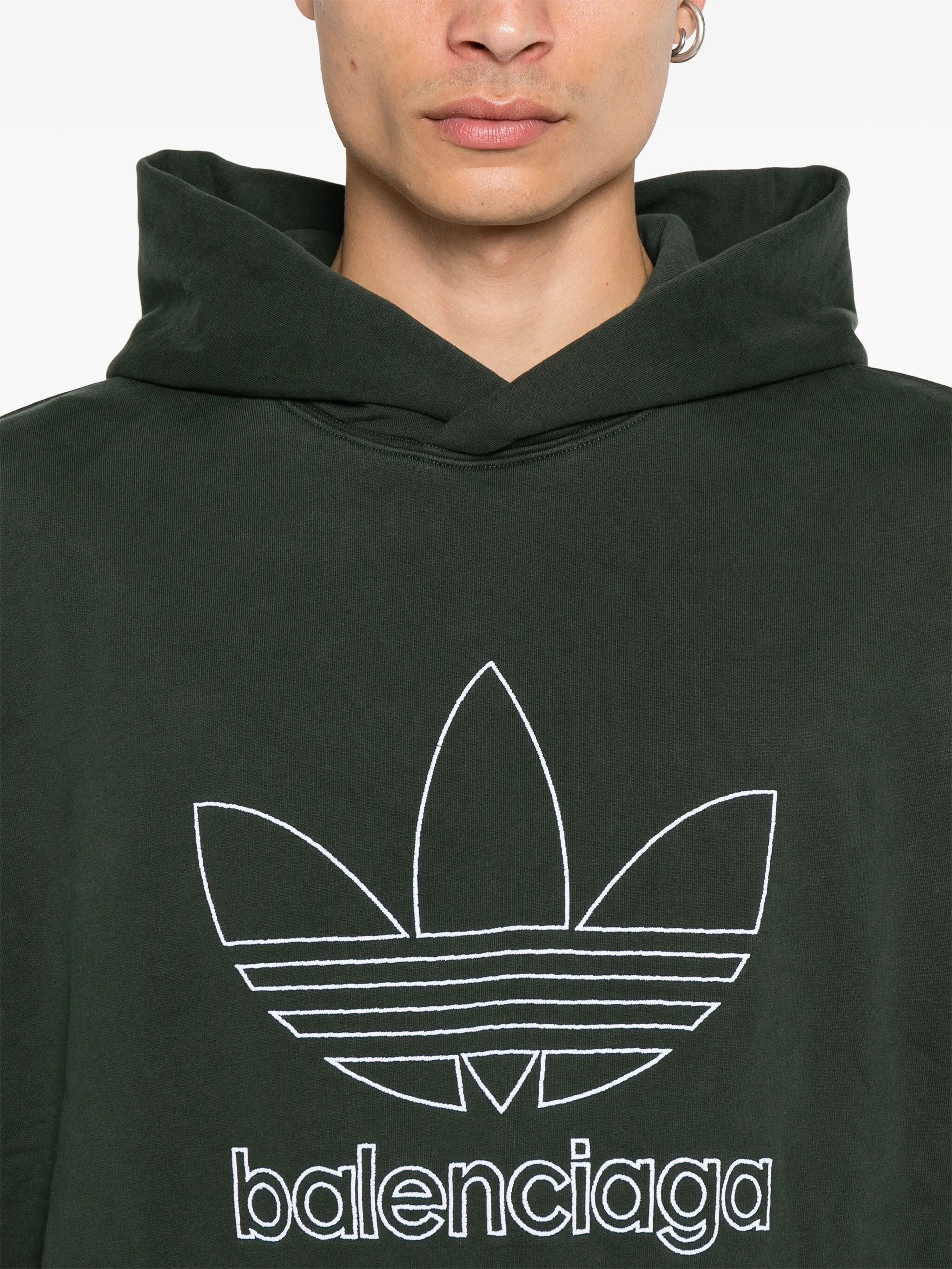 x Adidas embroidered-logo hoodie