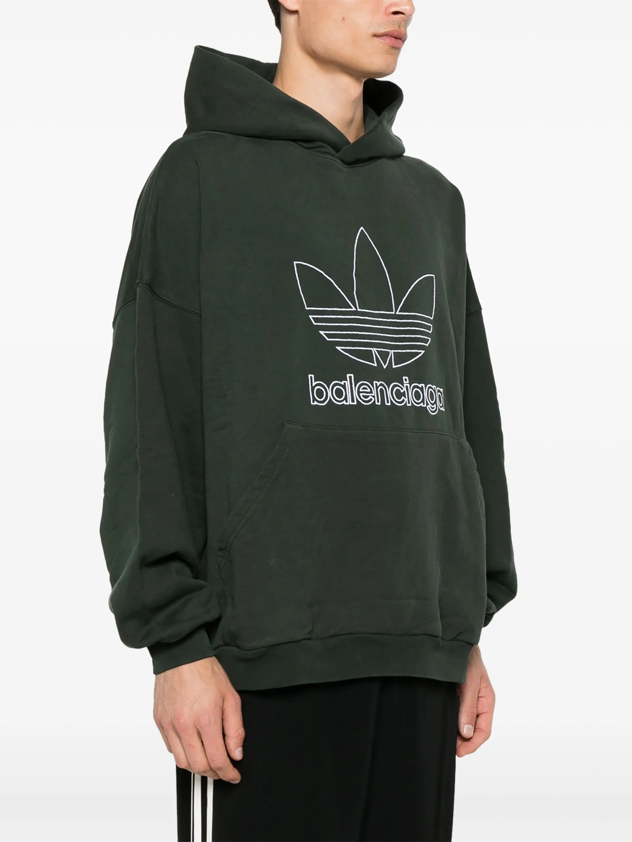 x Adidas embroidered-logo hoodie
