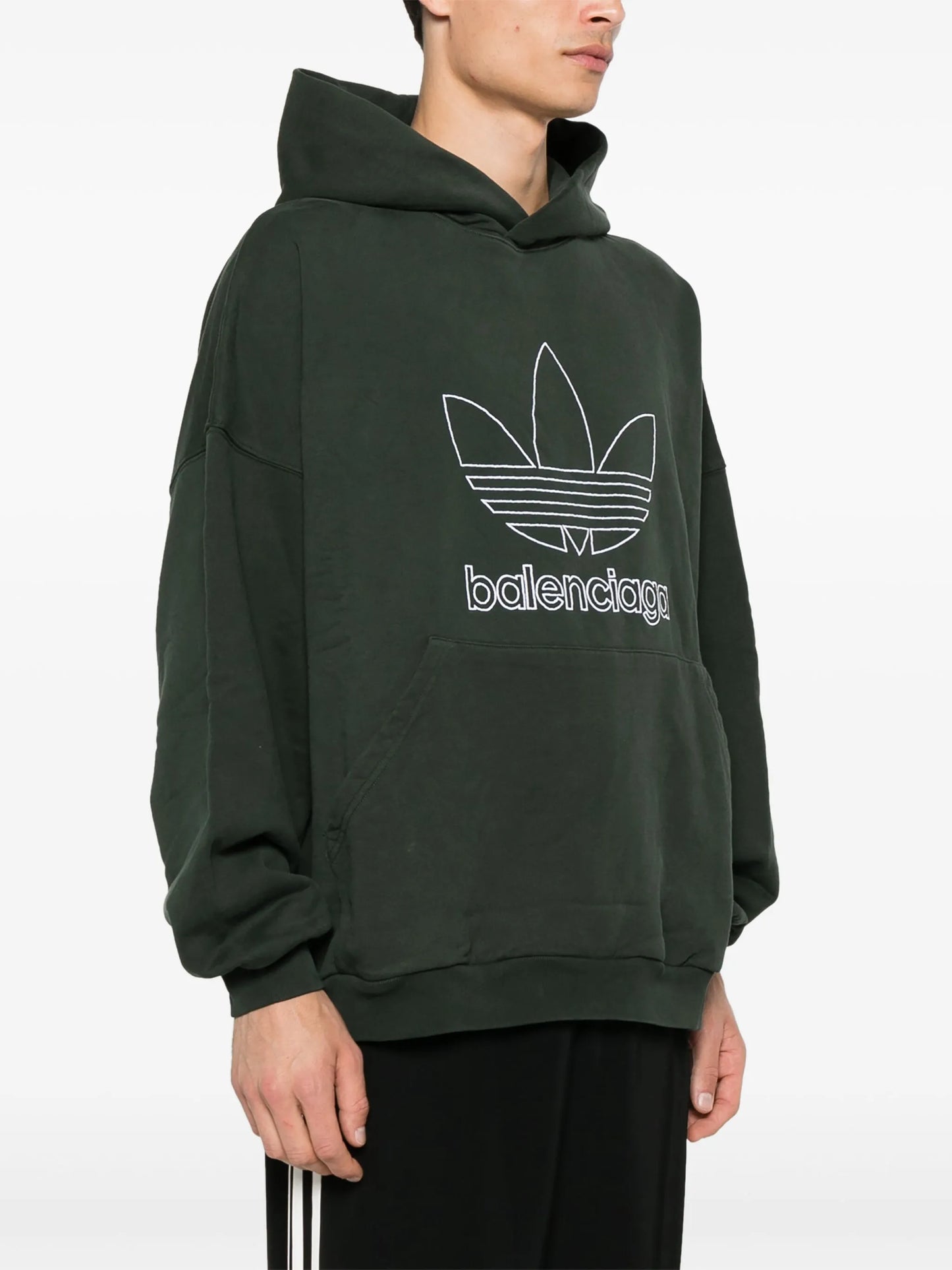 x Adidas embroidered-logo hoodie
