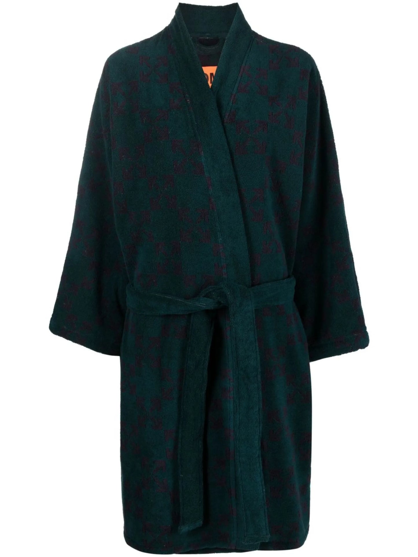 Arrows-print terrycloth robe