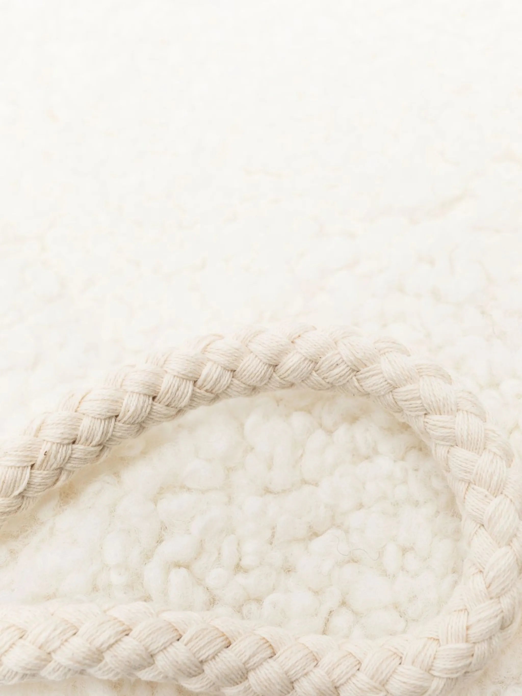 drawstring faux-shearling hood