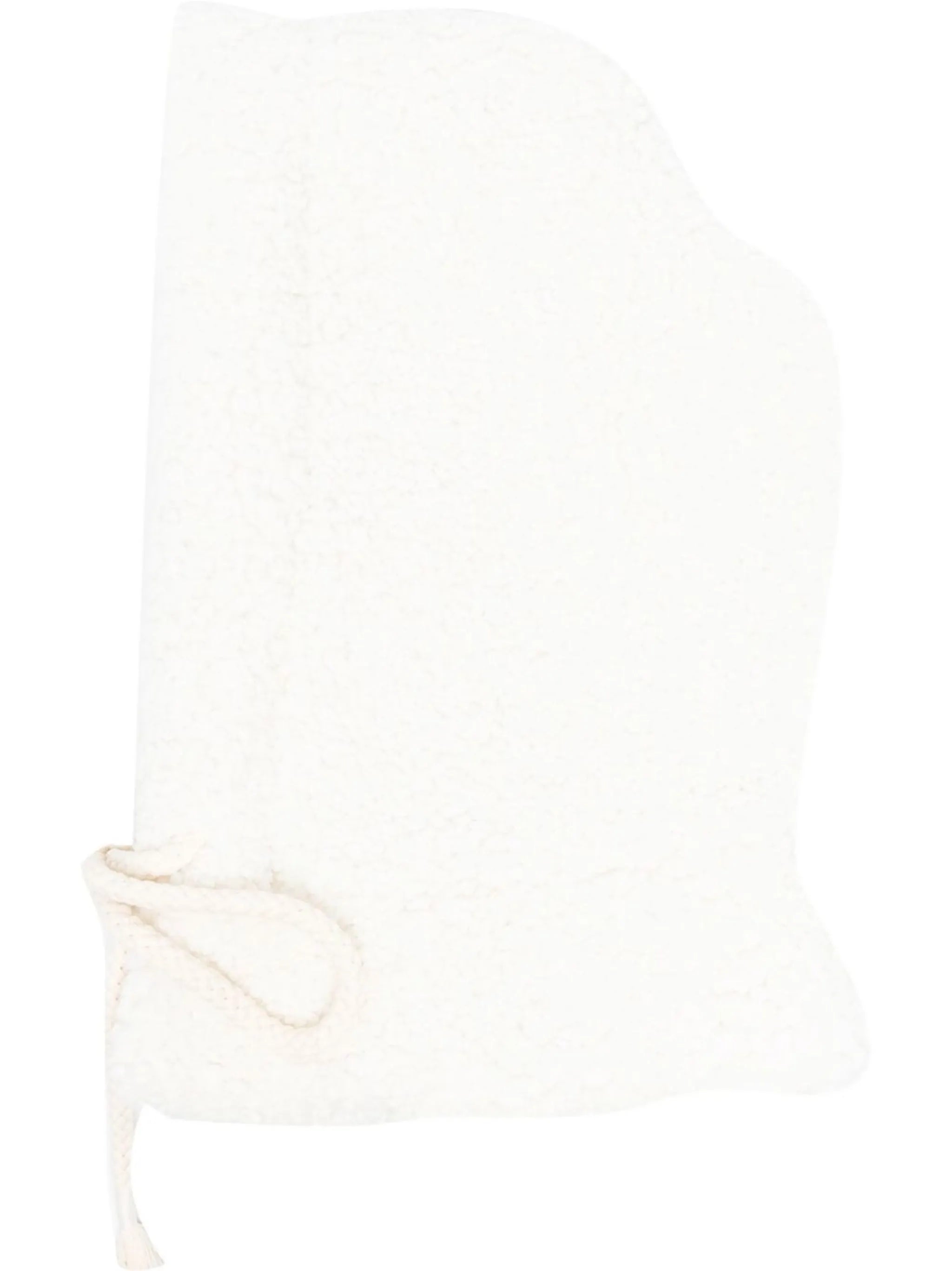 drawstring faux-shearling hood