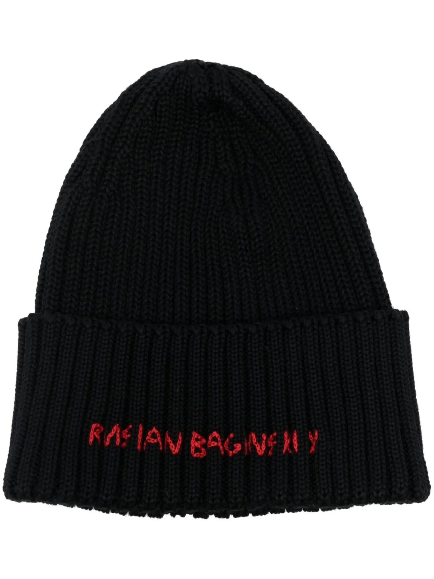 embroidered-logo knitted beanie