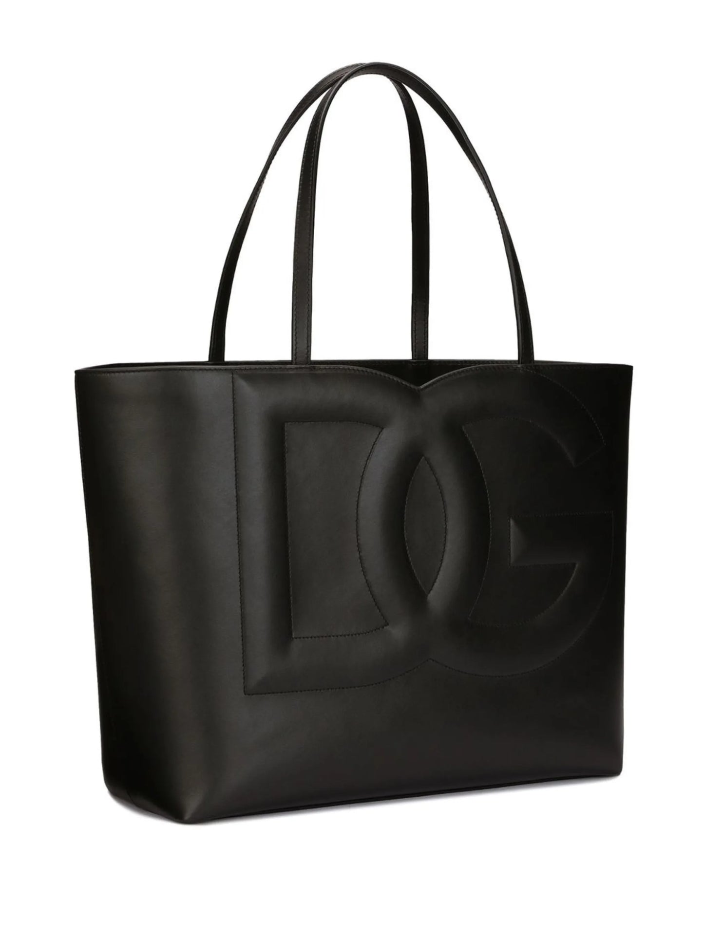 medium DG logo leather tote bag