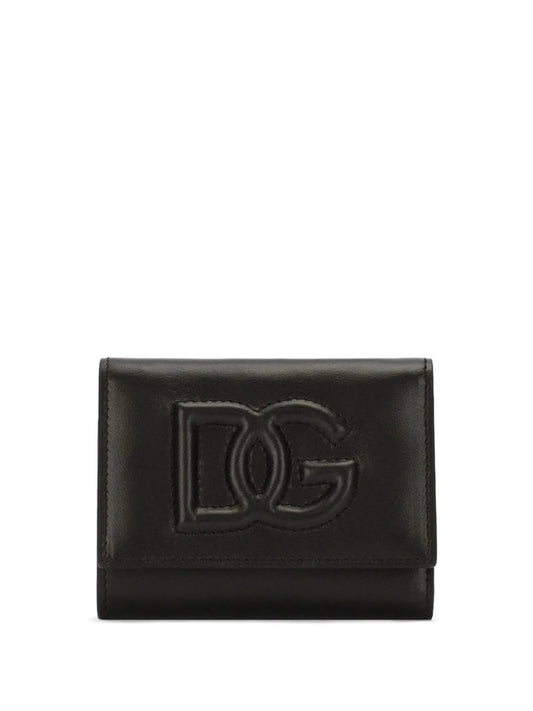 DG-logo embossed leather wallet