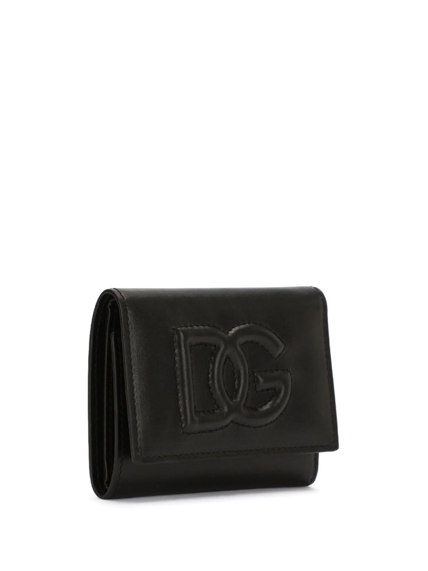 DG-logo embossed leather wallet