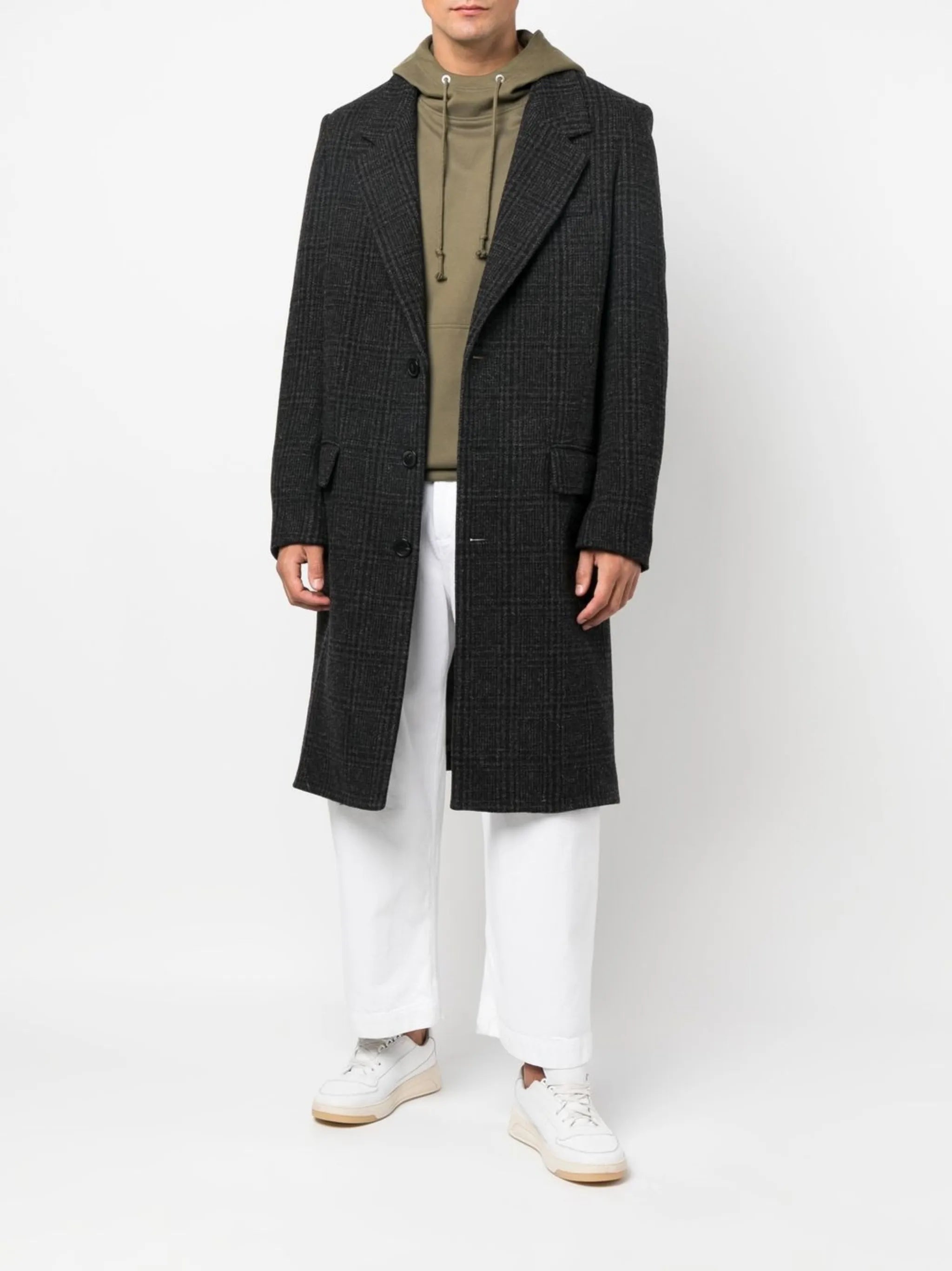 single-breasted wool coat