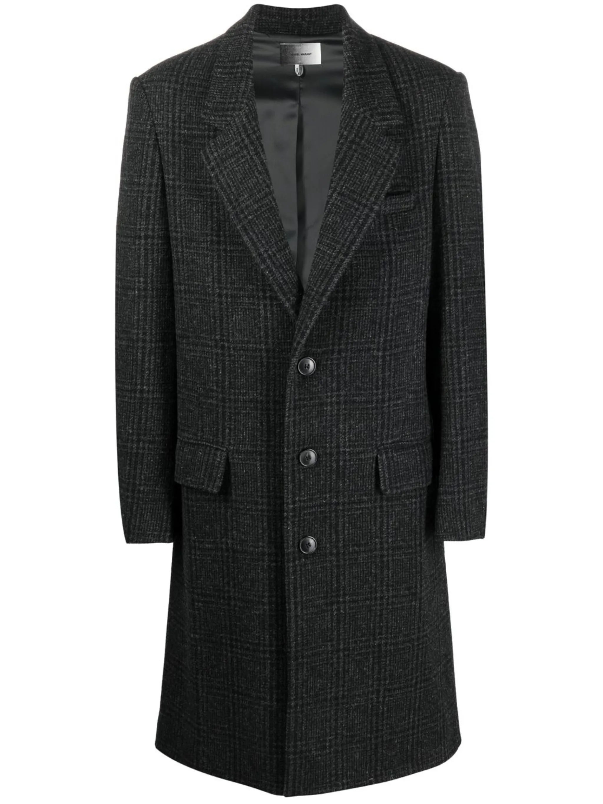 single-breasted wool coat