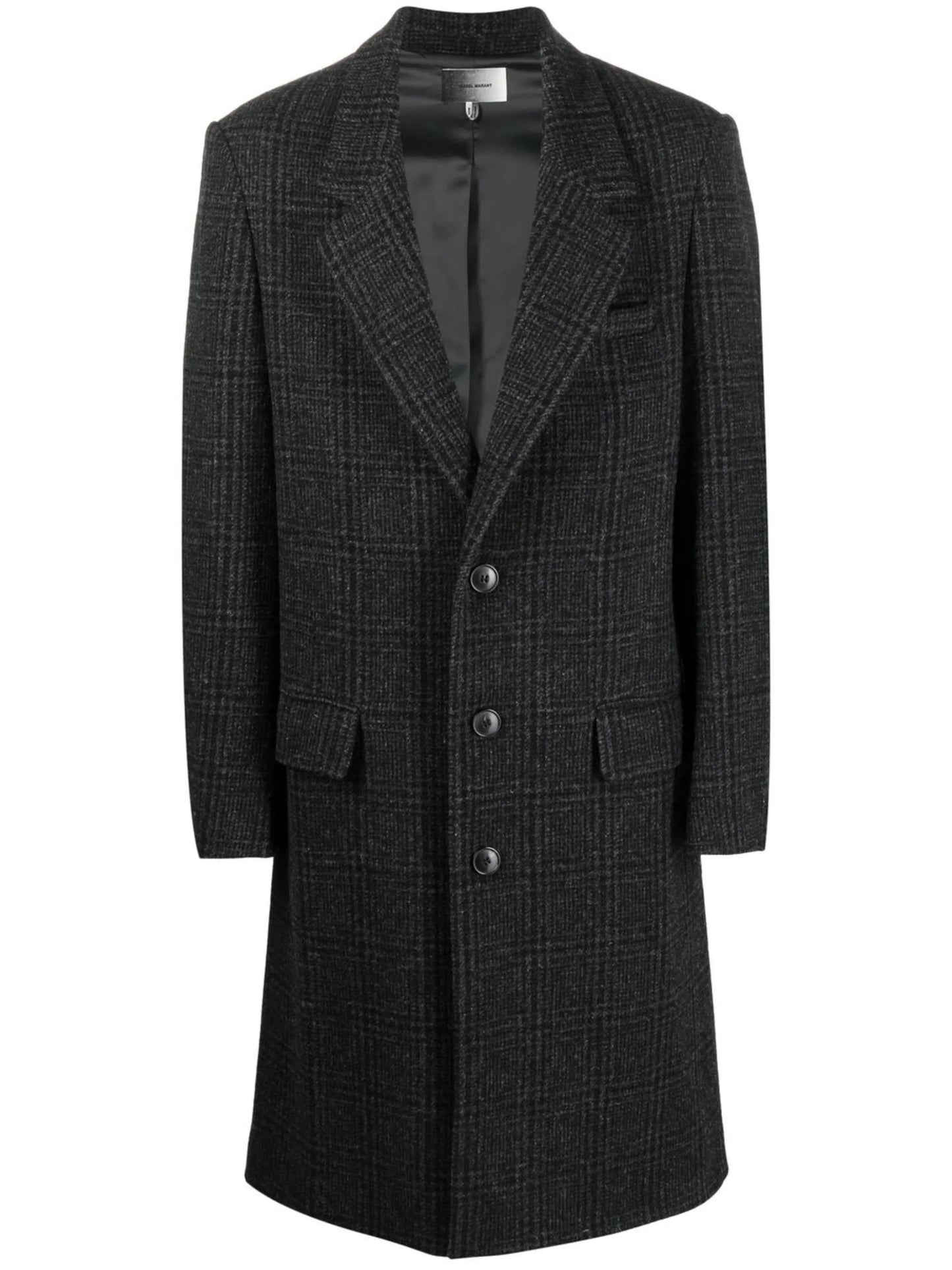 single-breasted wool coat