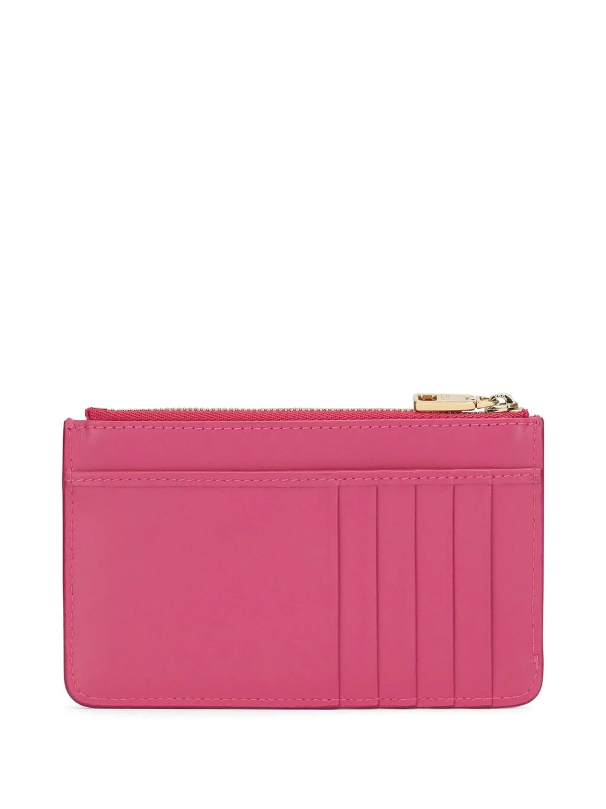 DG-logo embossed zip-up card holder
