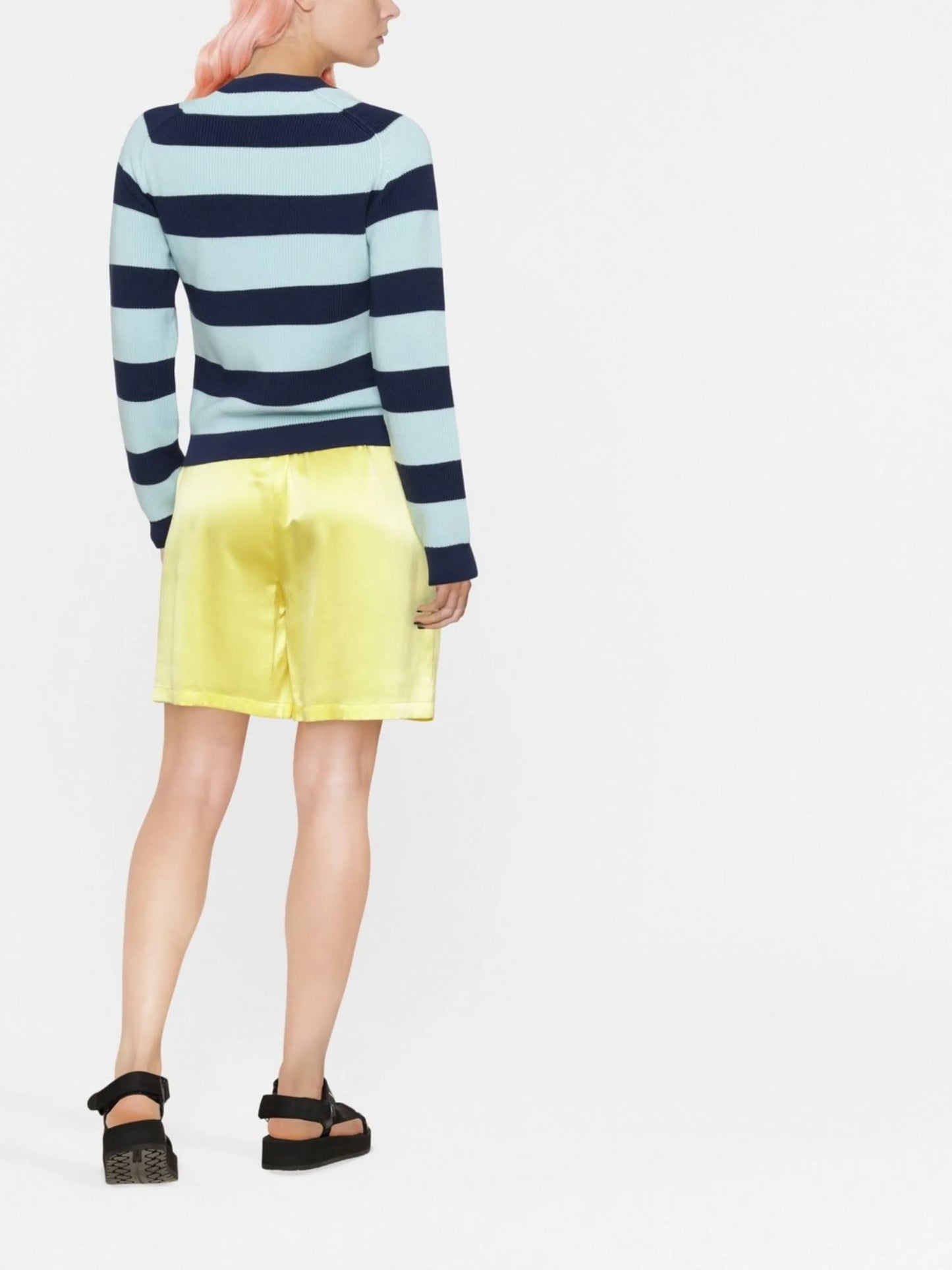 logo-patch striped jumper