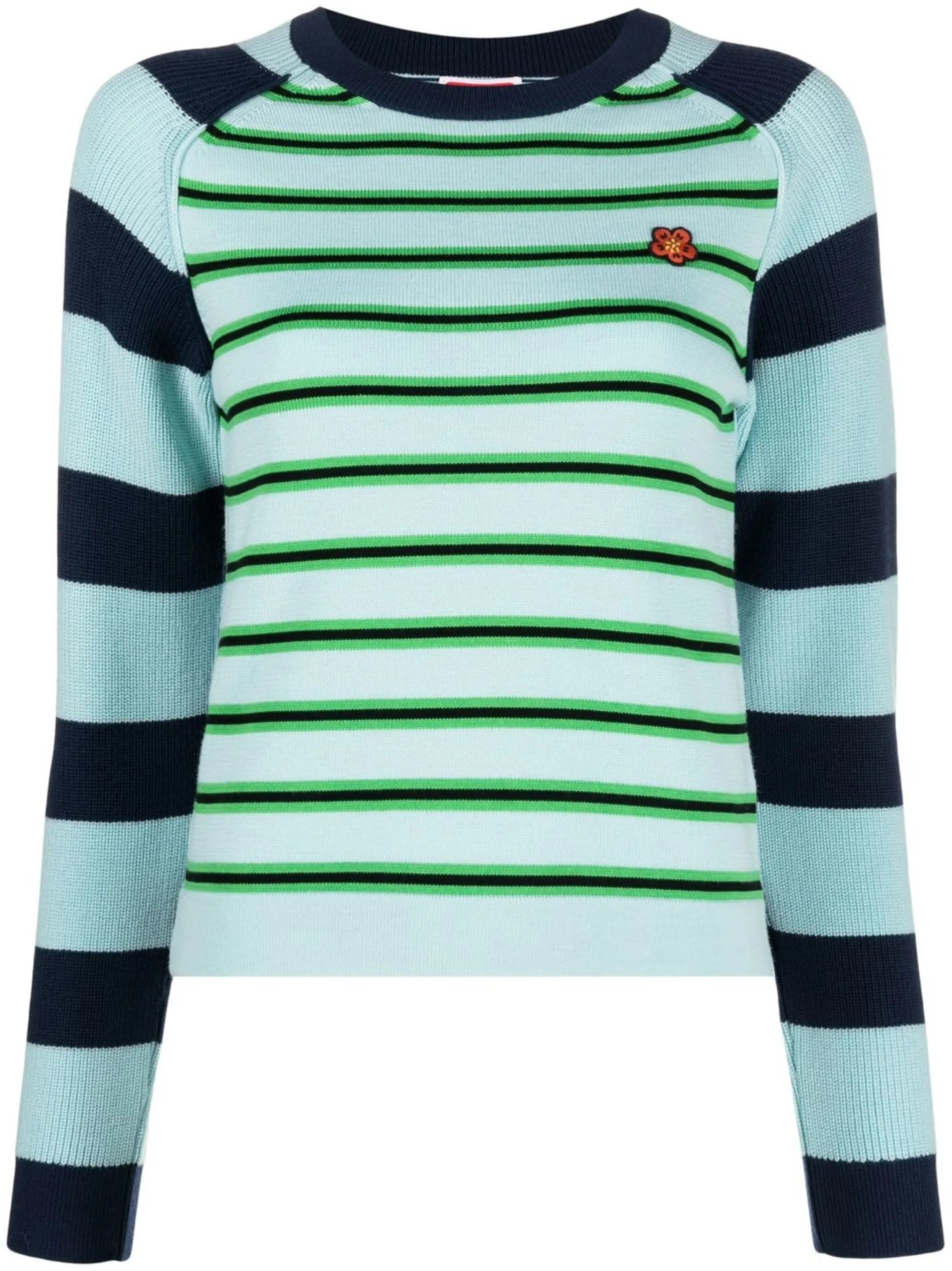 logo-patch striped jumper