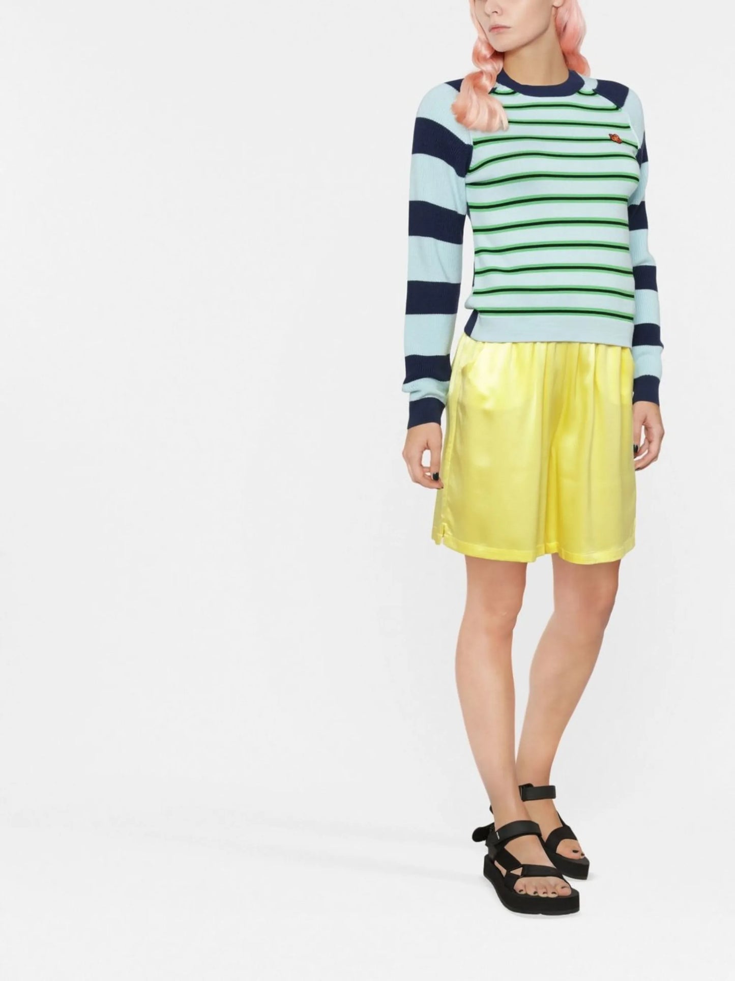 logo-patch striped jumper