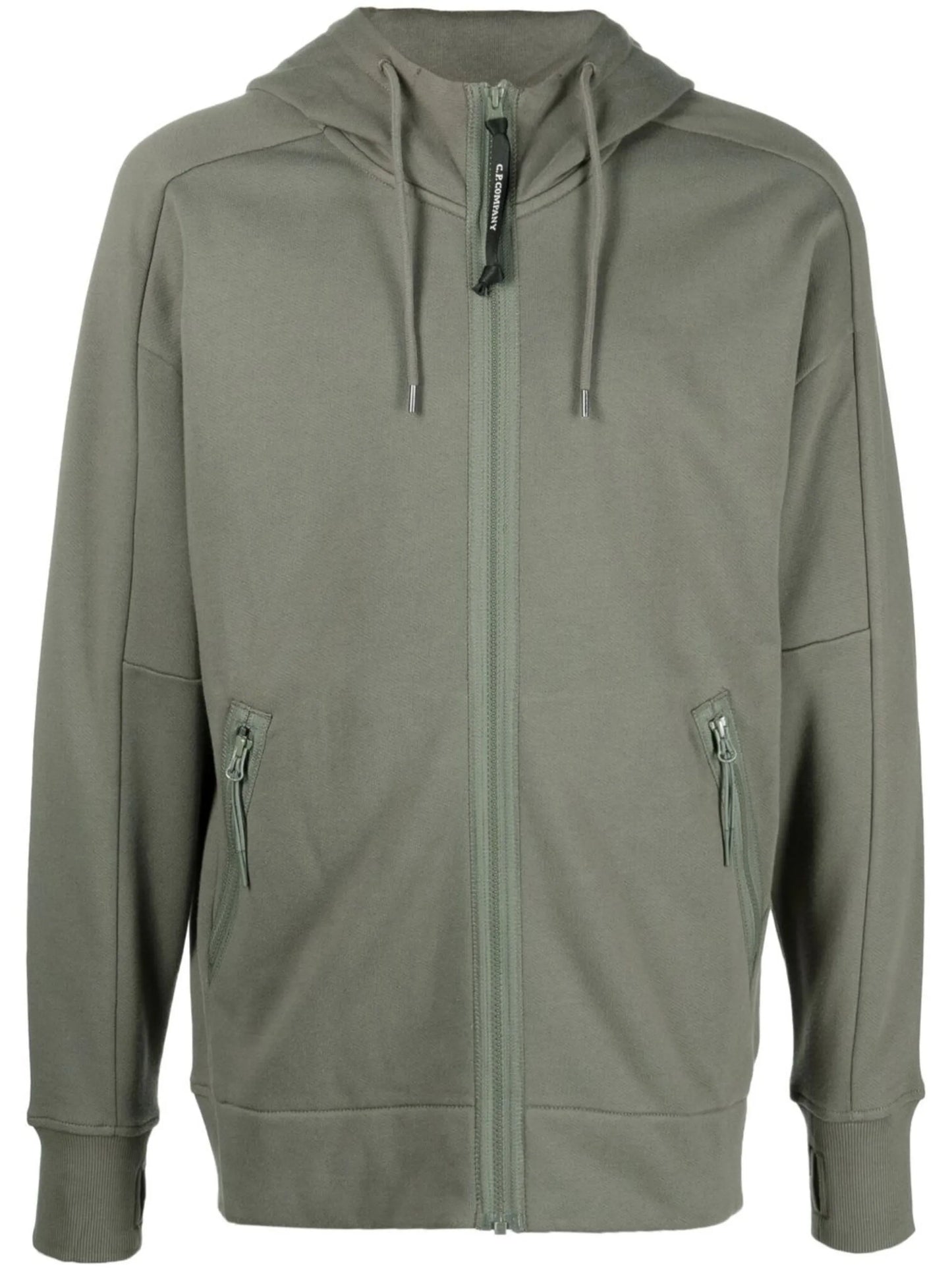 Goggles-detail zip-up hoodie