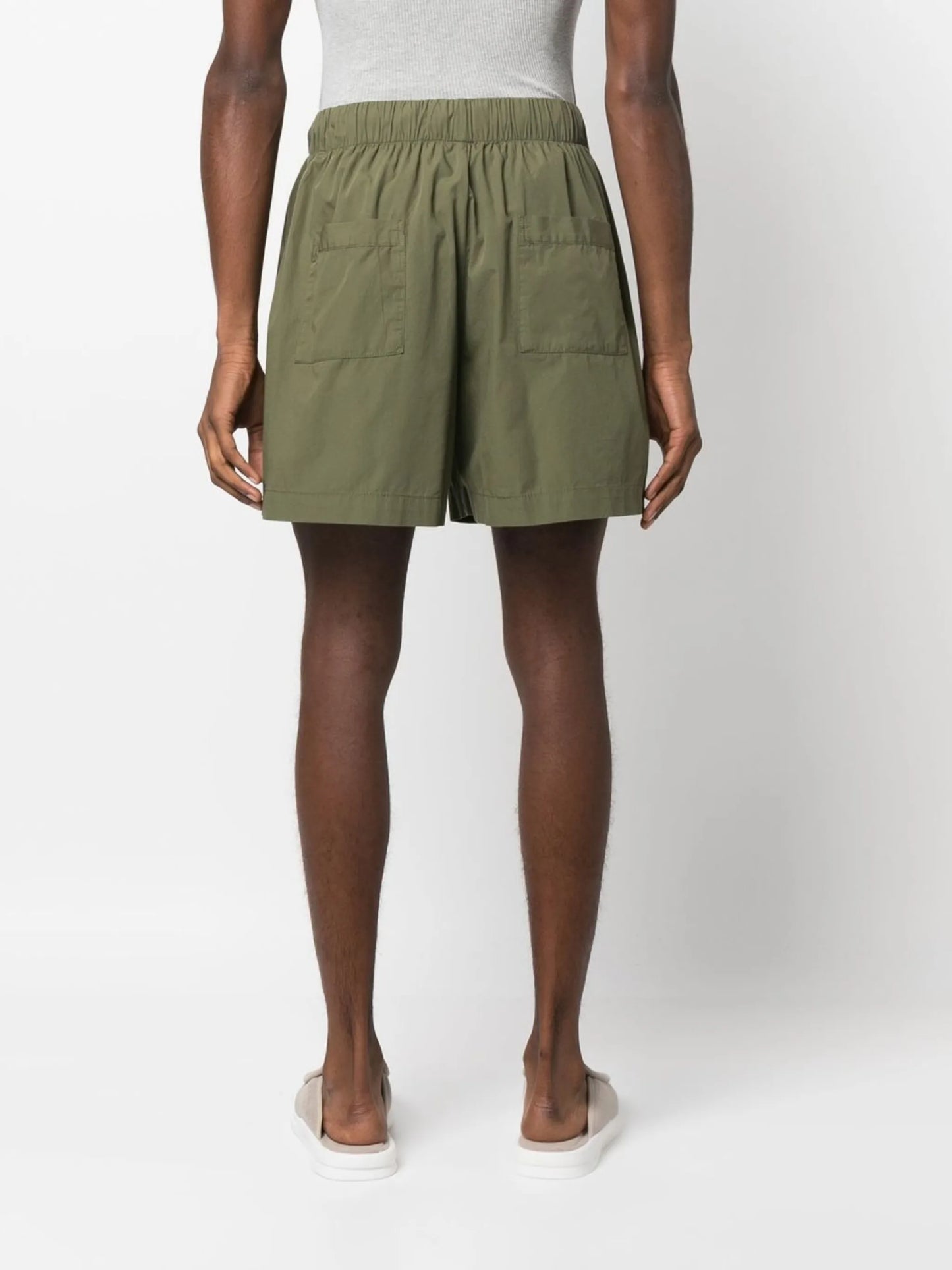 wide-leg poplin pajama shorts