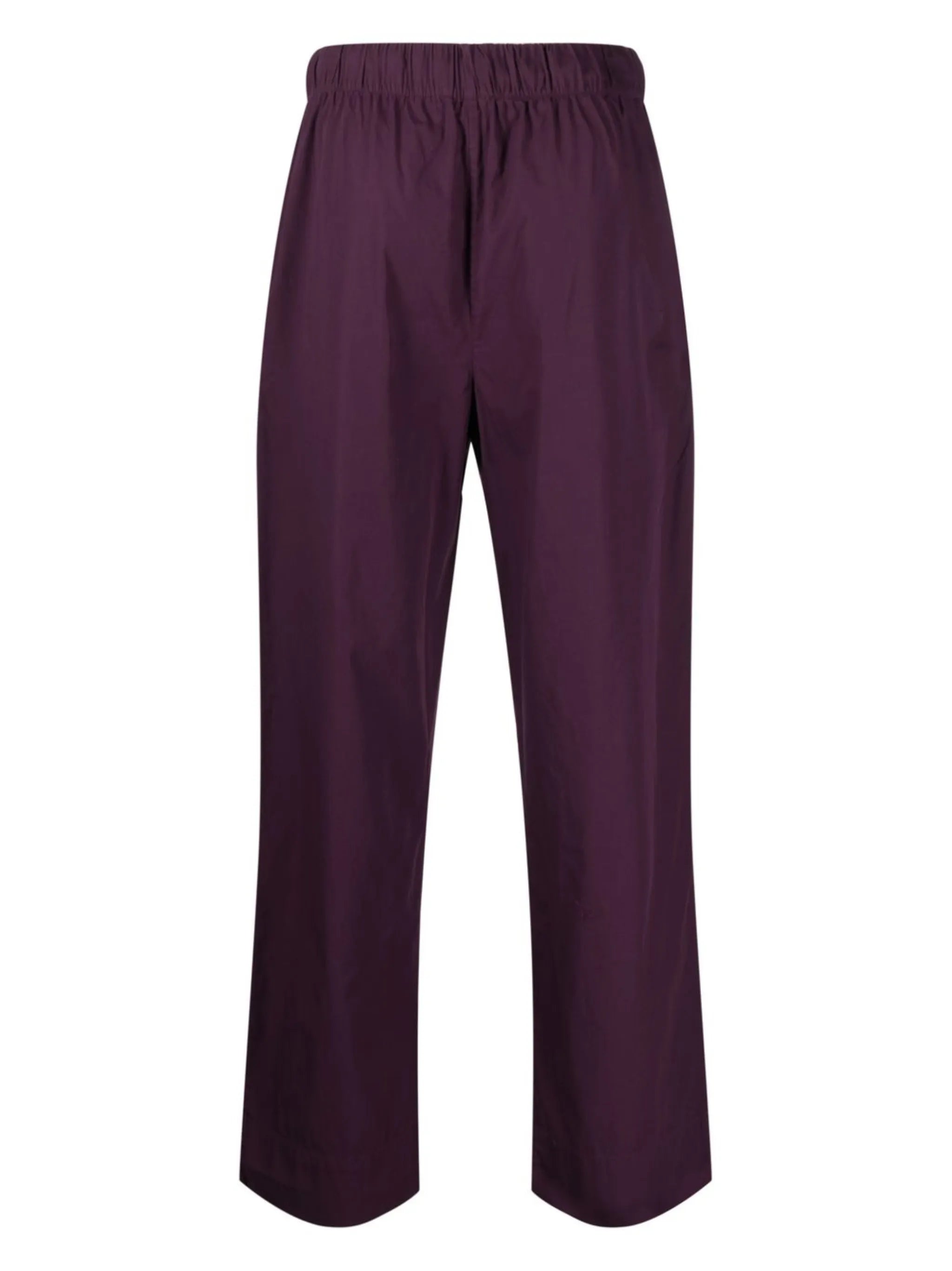 drawstring-fastening poplin pajama trousers