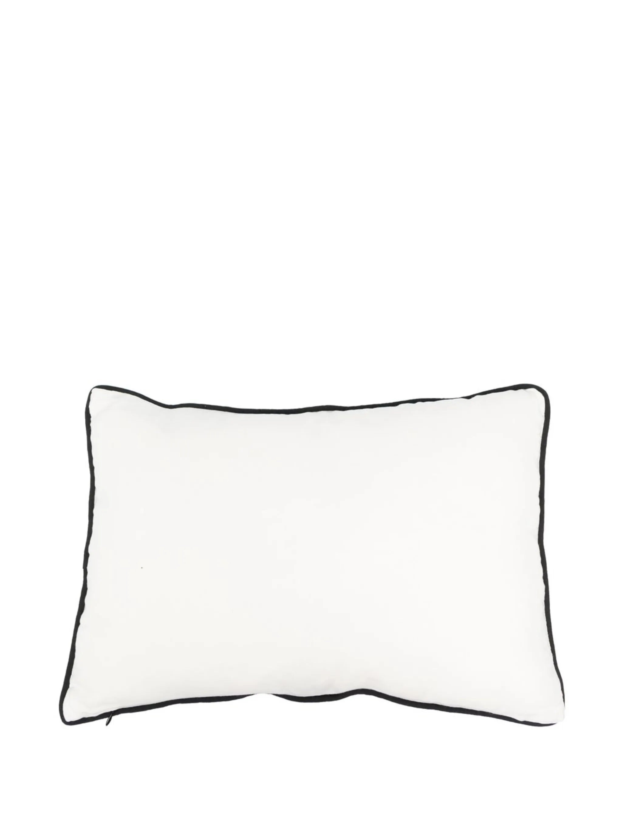 White Embroidered Eye Cushion