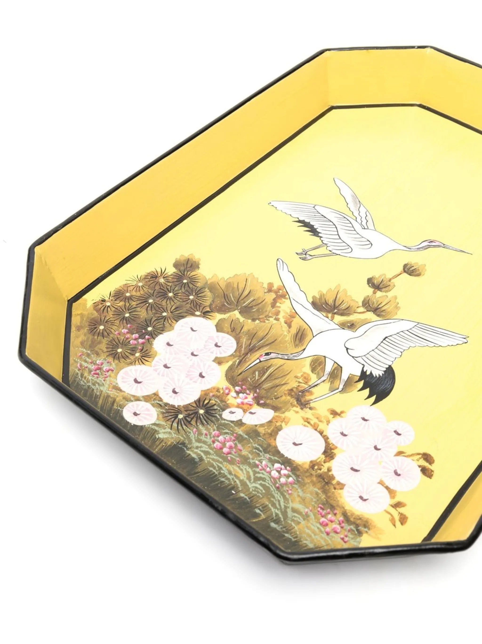 floral-print iron tray