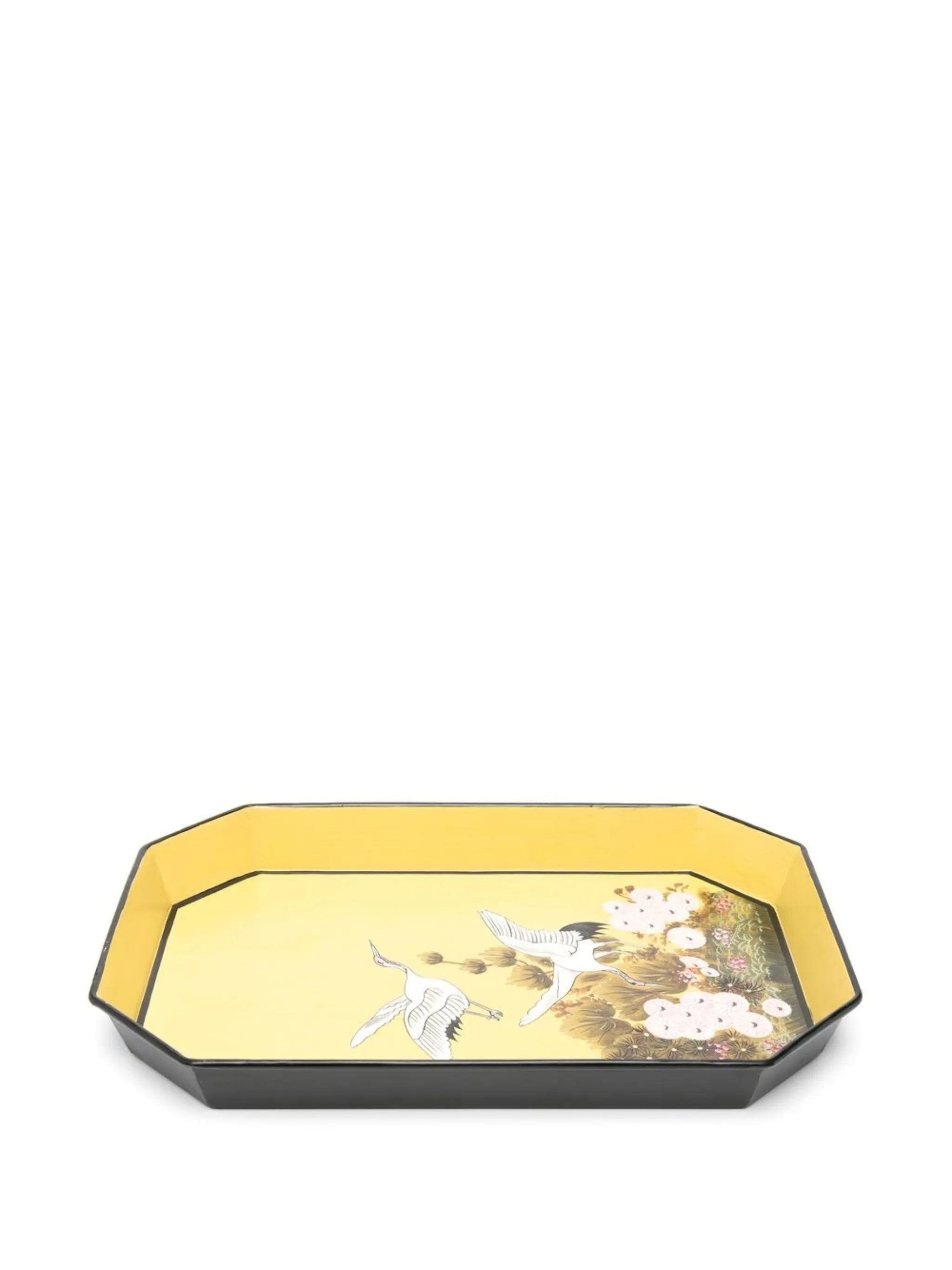 floral-print iron tray