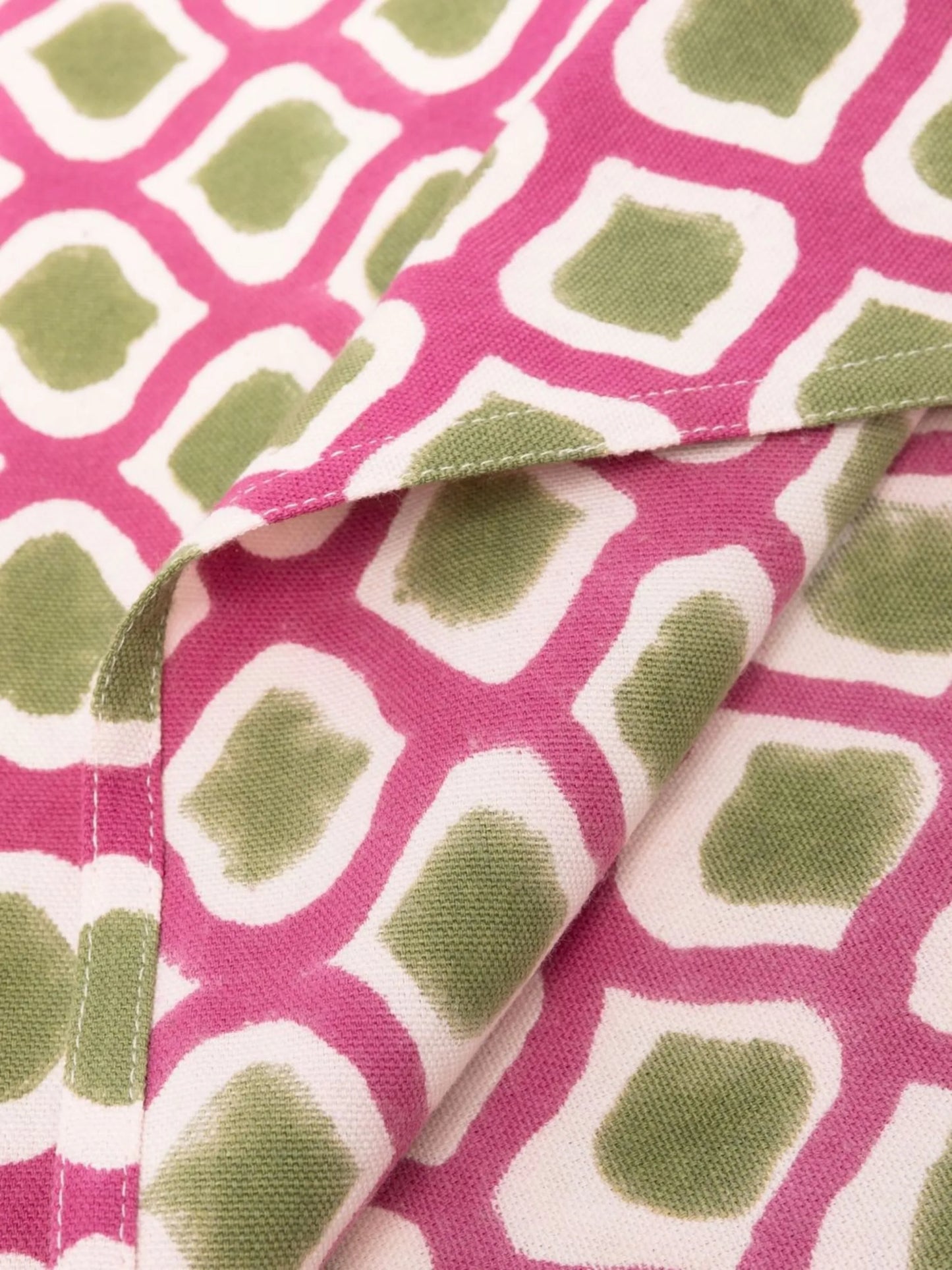geometric-print cotton tablecloth