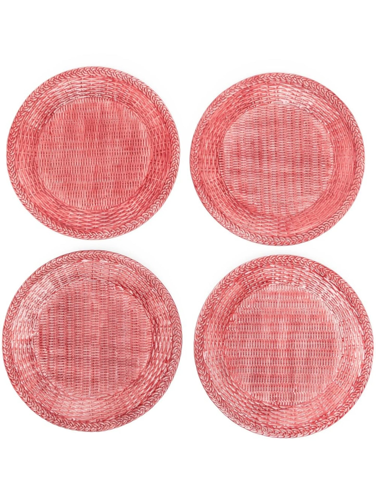 woven porcelain plates (set of four)