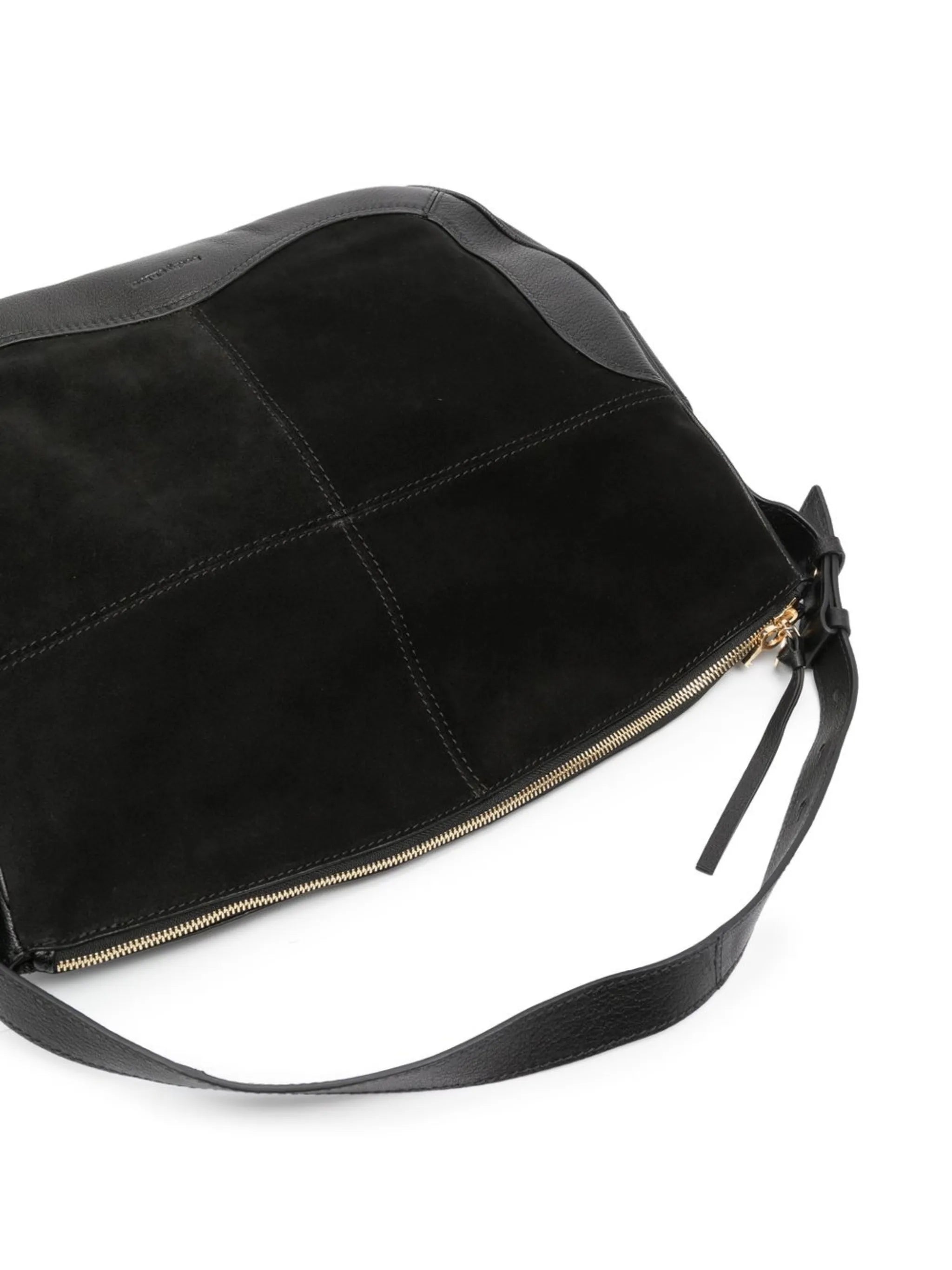 Hana suede shoulder bag
