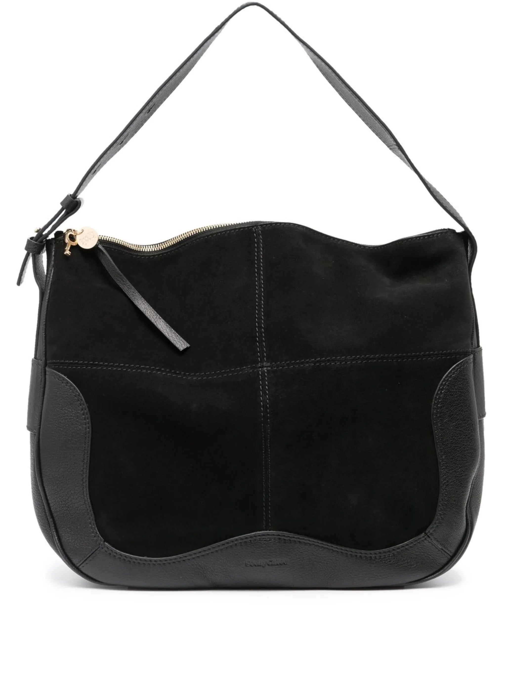Hana suede shoulder bag