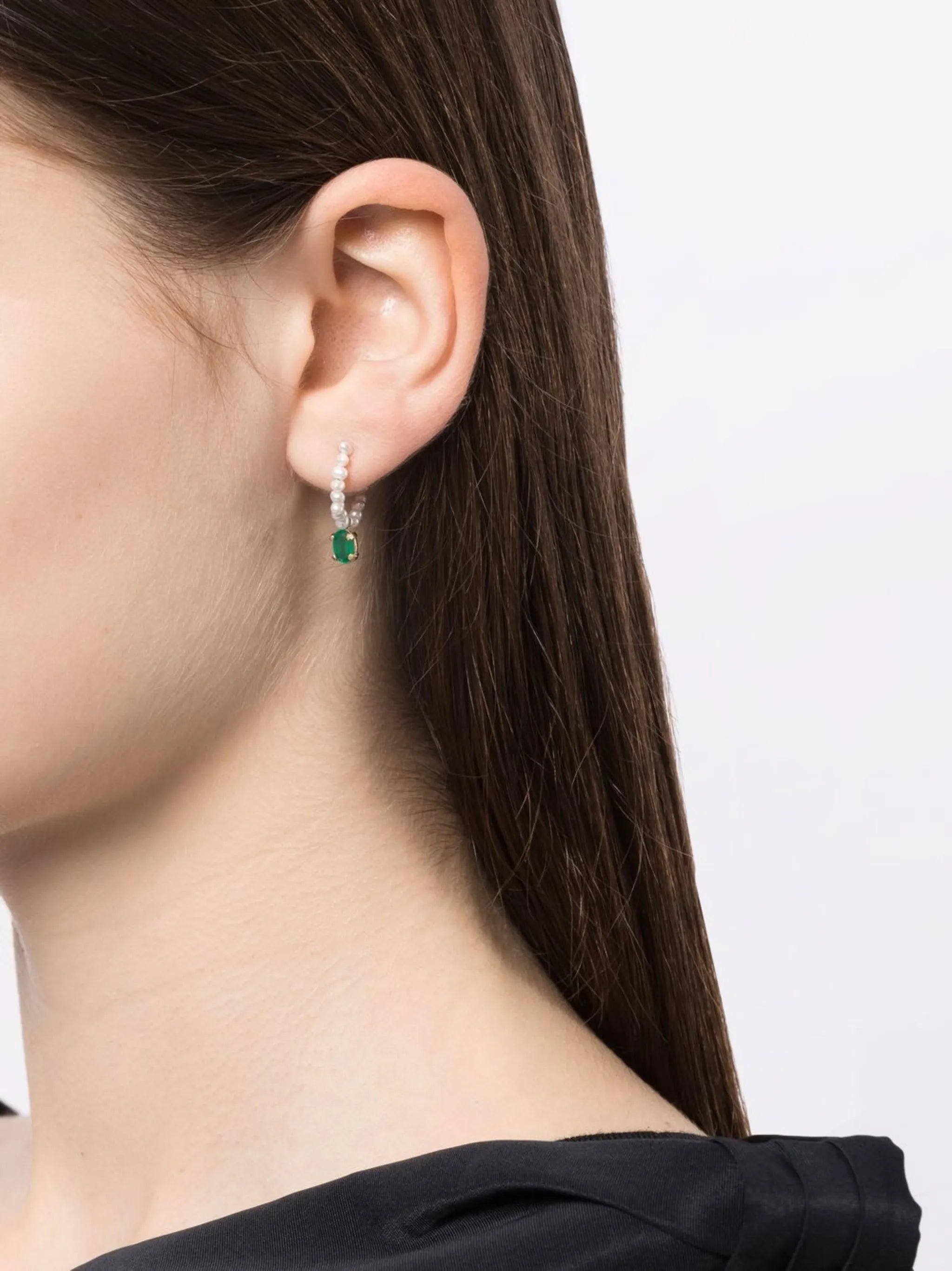 14kt yellow gold Almira Darling pearl earrings