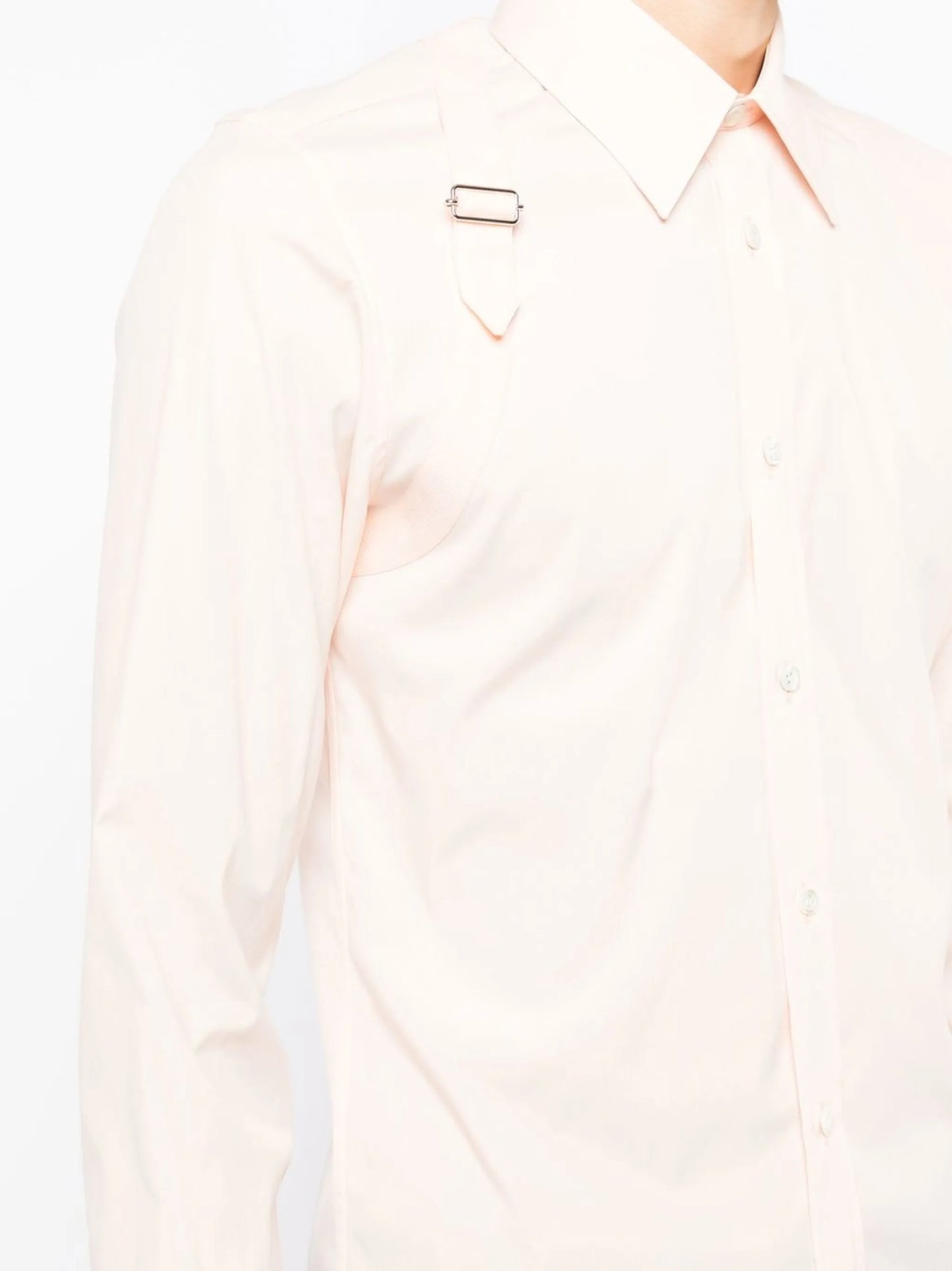 strap-detail long-sleeved shirt
