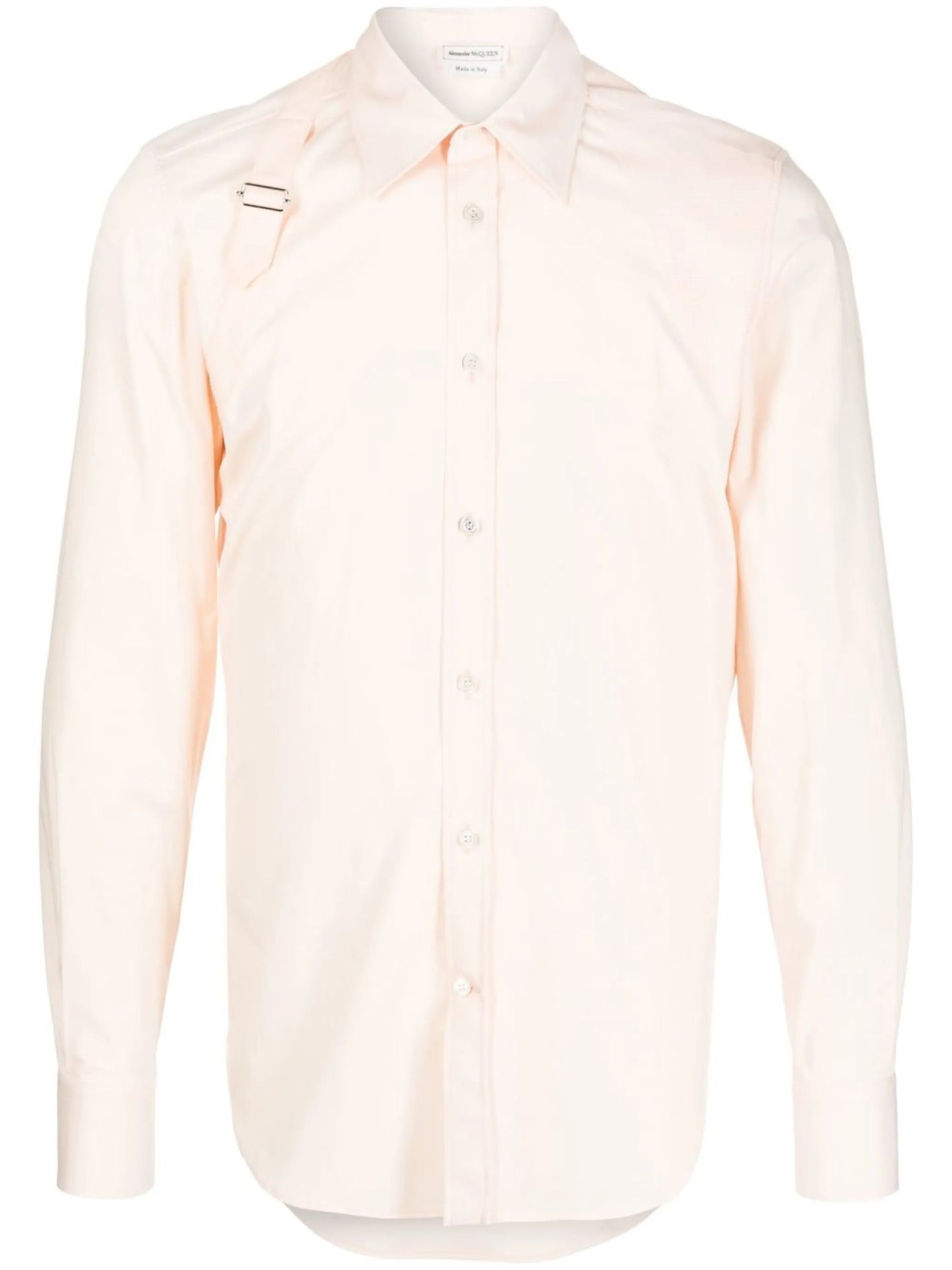 strap-detail long-sleeved shirt