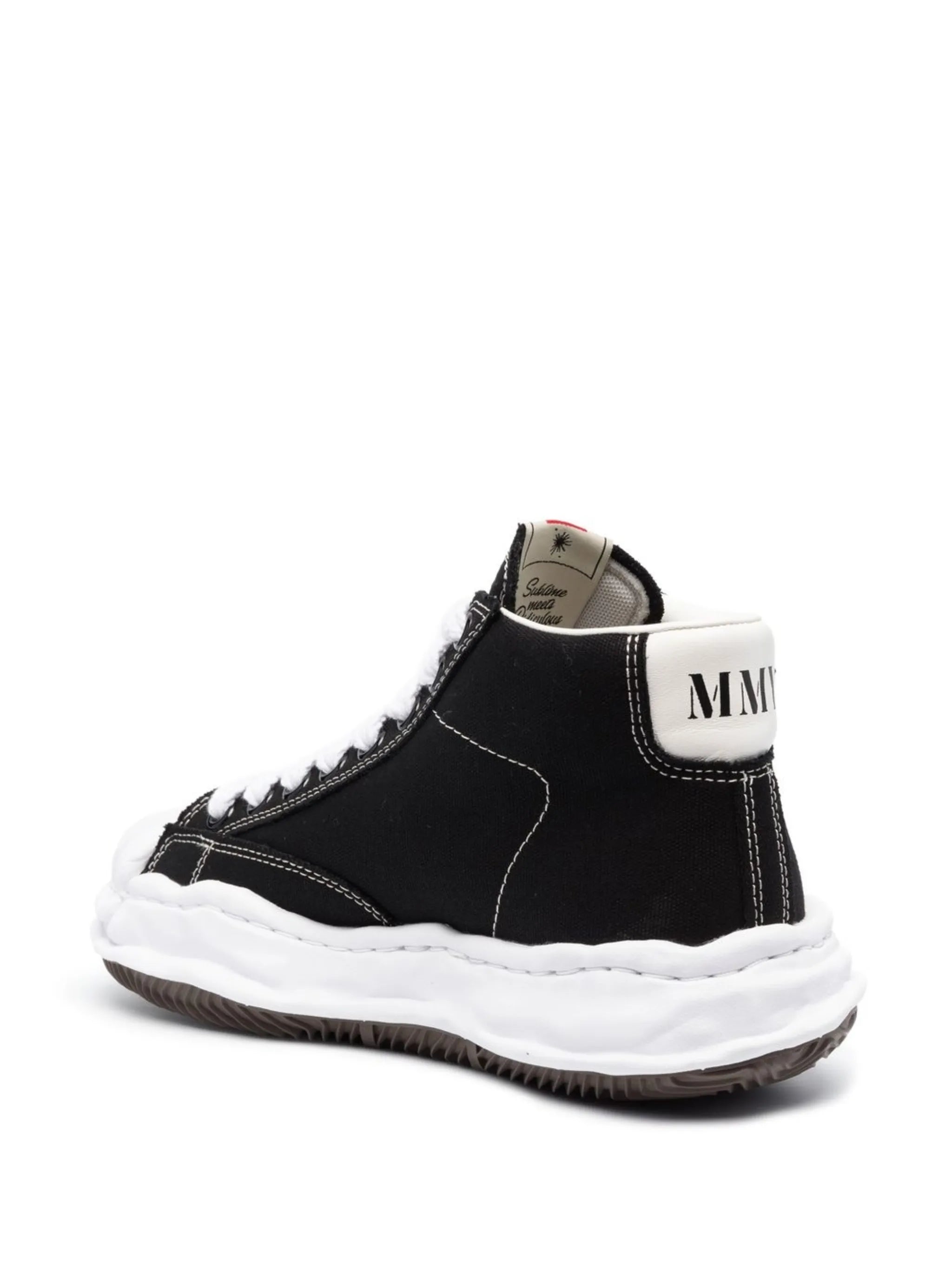 embroidered-logo lace-up sneakers
