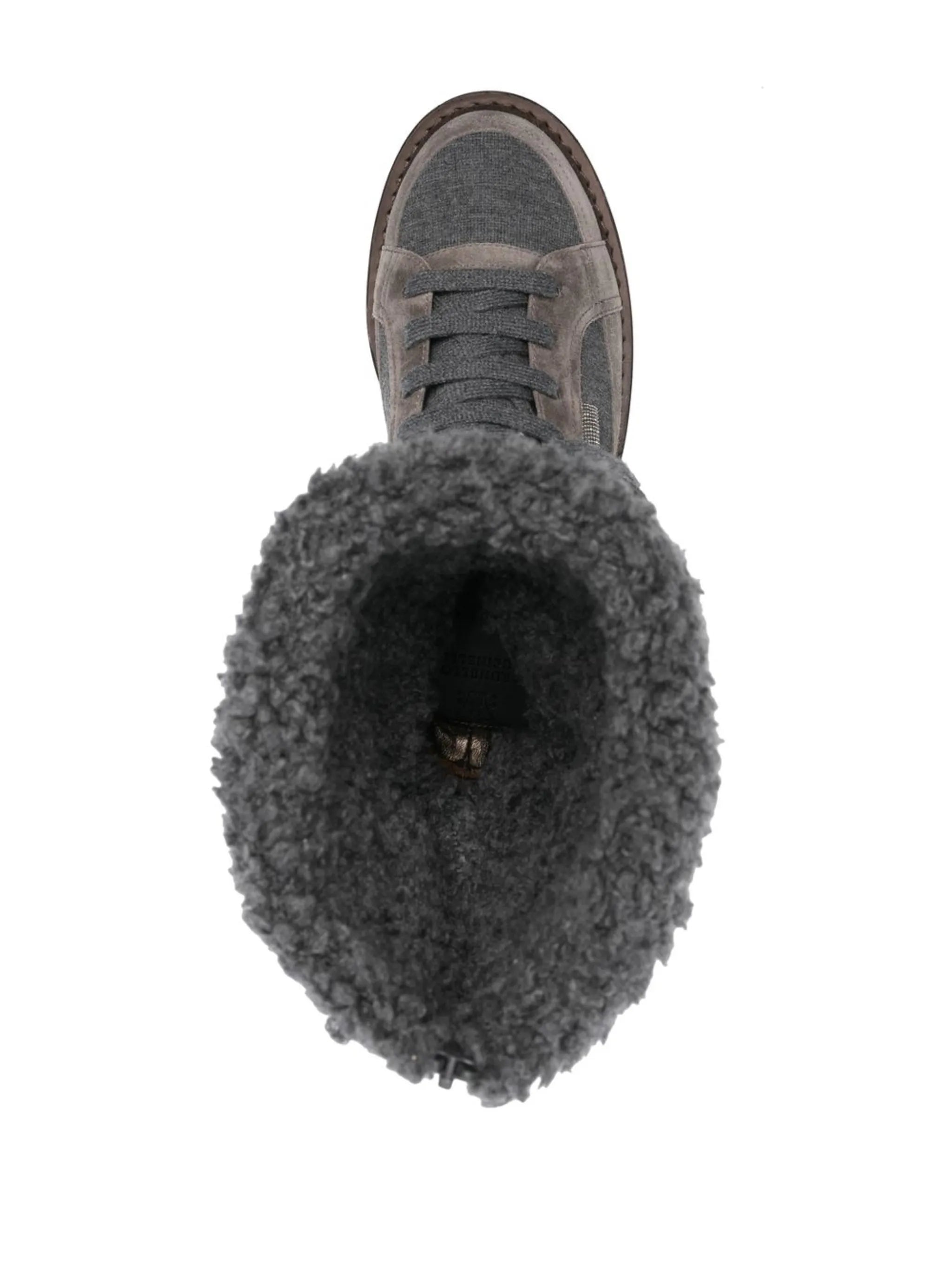 faux-fur detail hiking boots