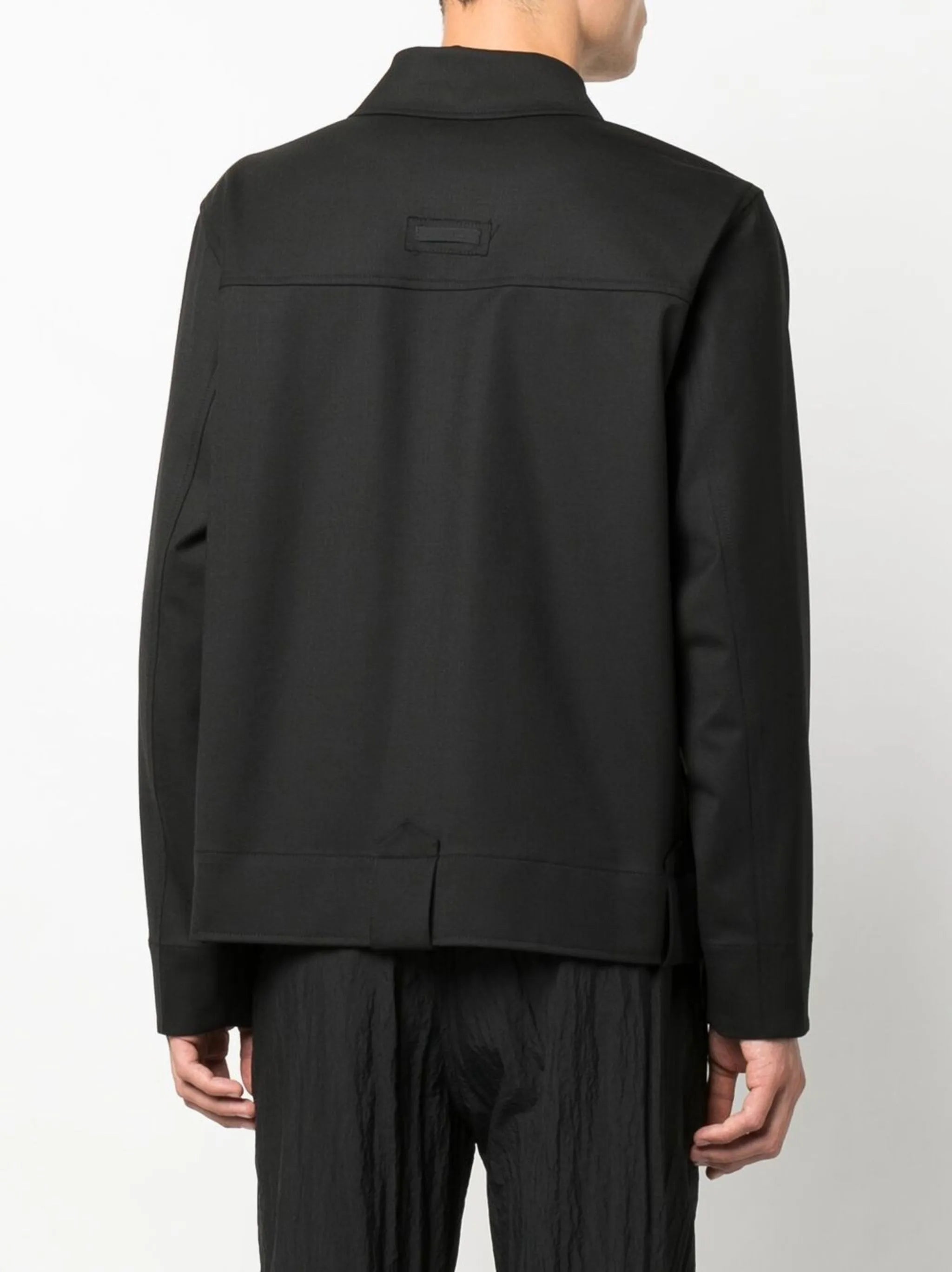 Uniform straight-point collar overshirt