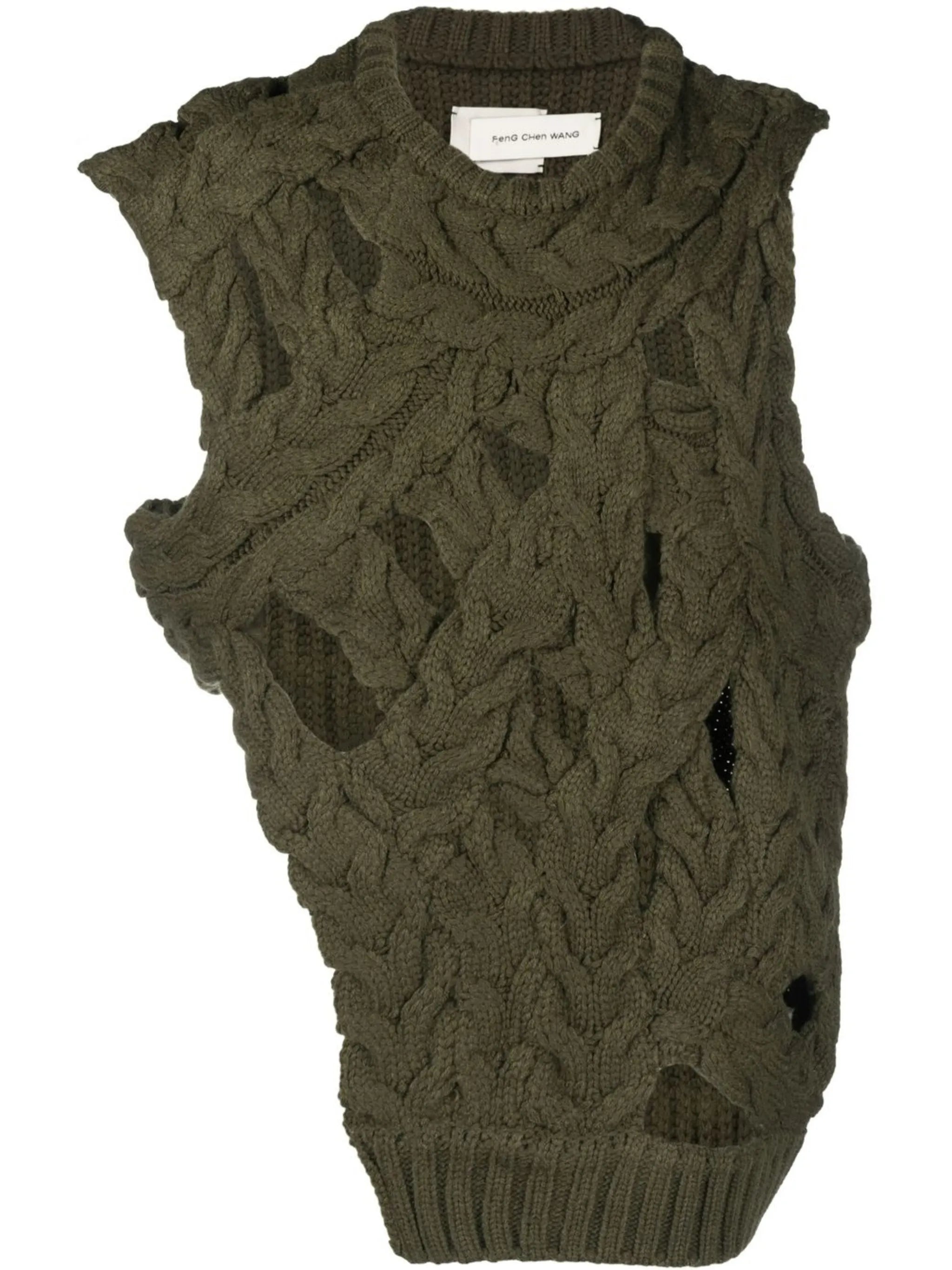 asymmetric knitted vest