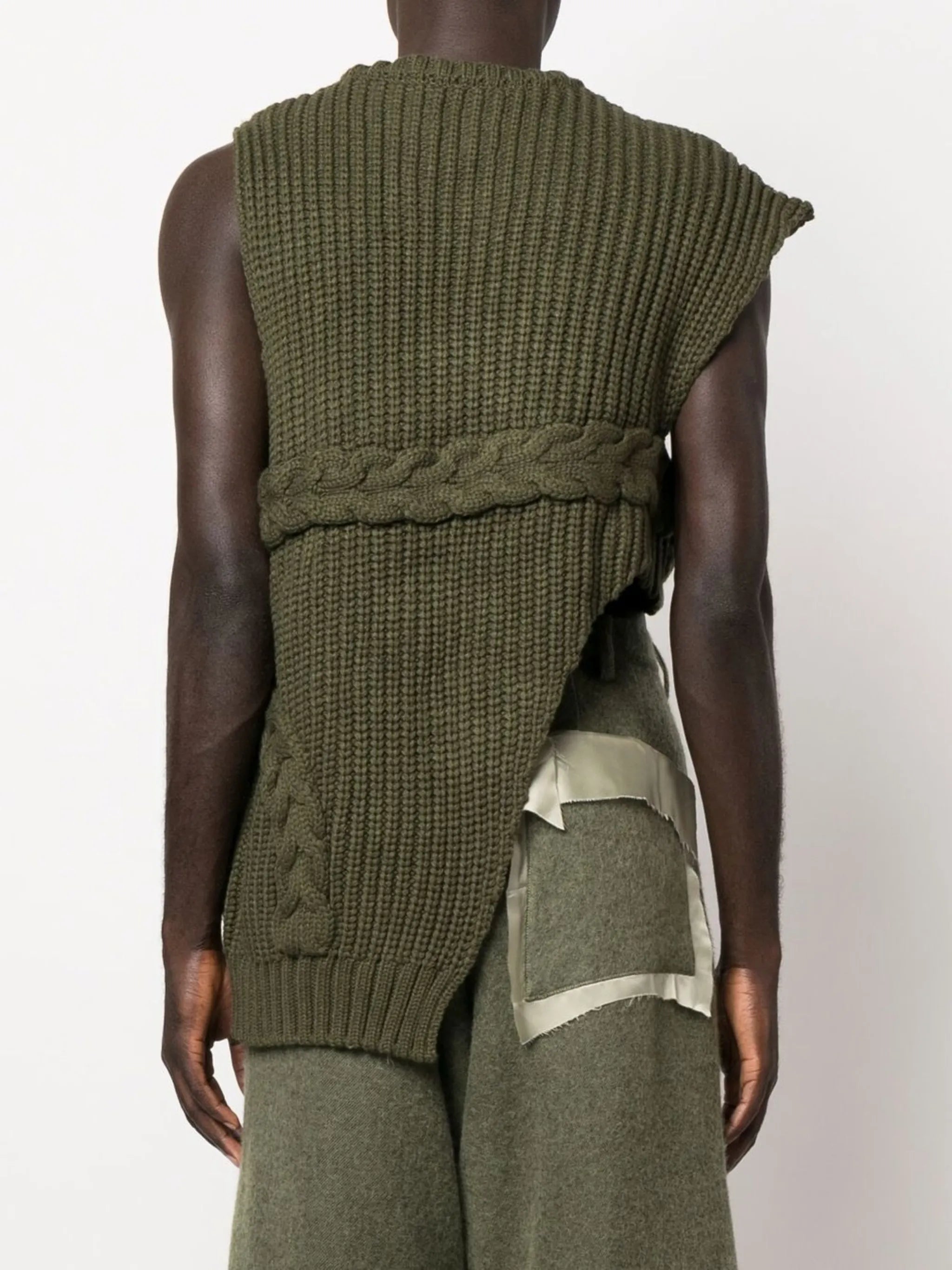 asymmetric knitted vest